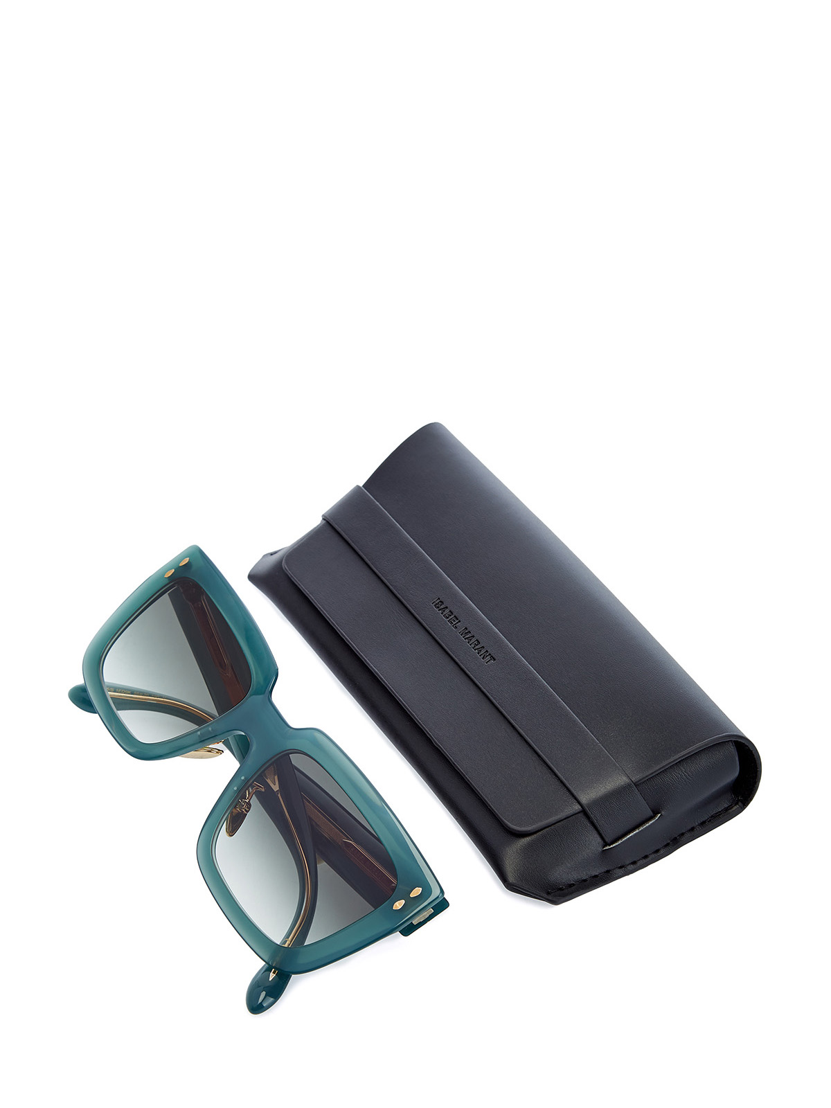 Очки в oversize-оправе с металлизированным логотипом Isabel Marant(sunglasses), цвет голубой - фото 4