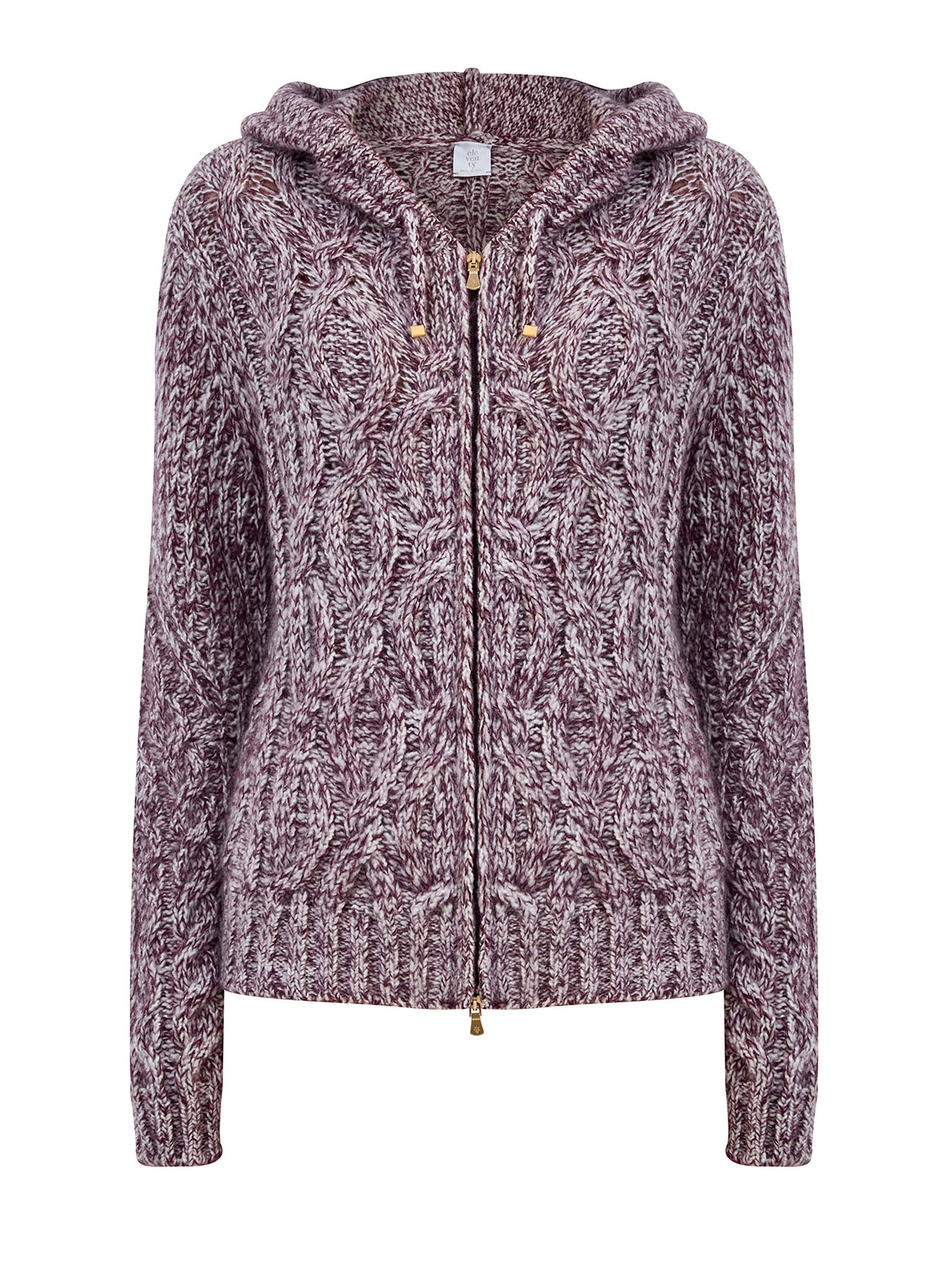 Кардиган узорной вязки из шерсти кашемира и мохера 143820₽