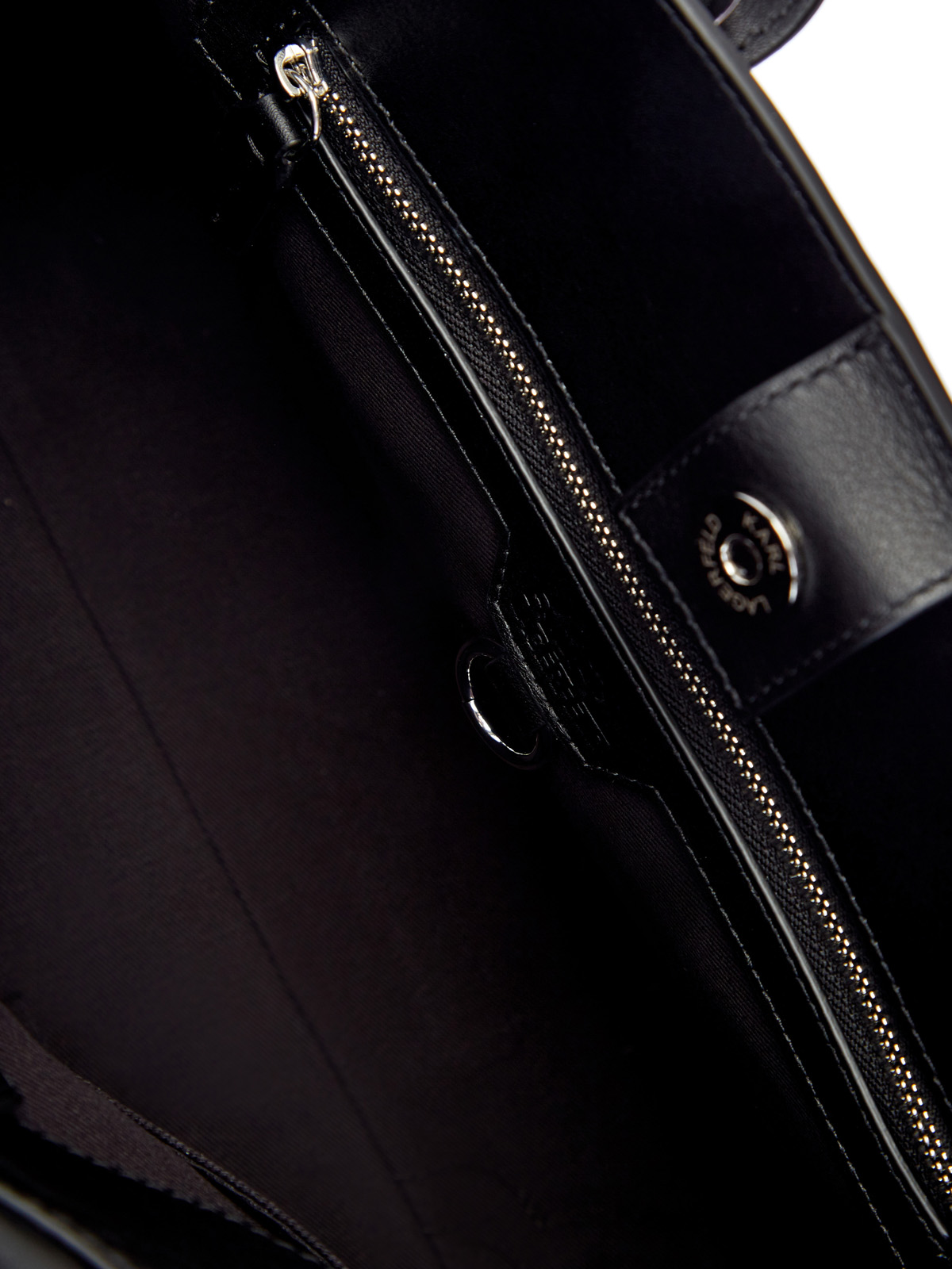 Лаконичная сумка K/Ikon из матовой кожи с логотипом KARL LAGERFELD, цвет черный, размер 44 Лаконичная сумка K/Ikon из матовой кожи с логотипом - фото 7