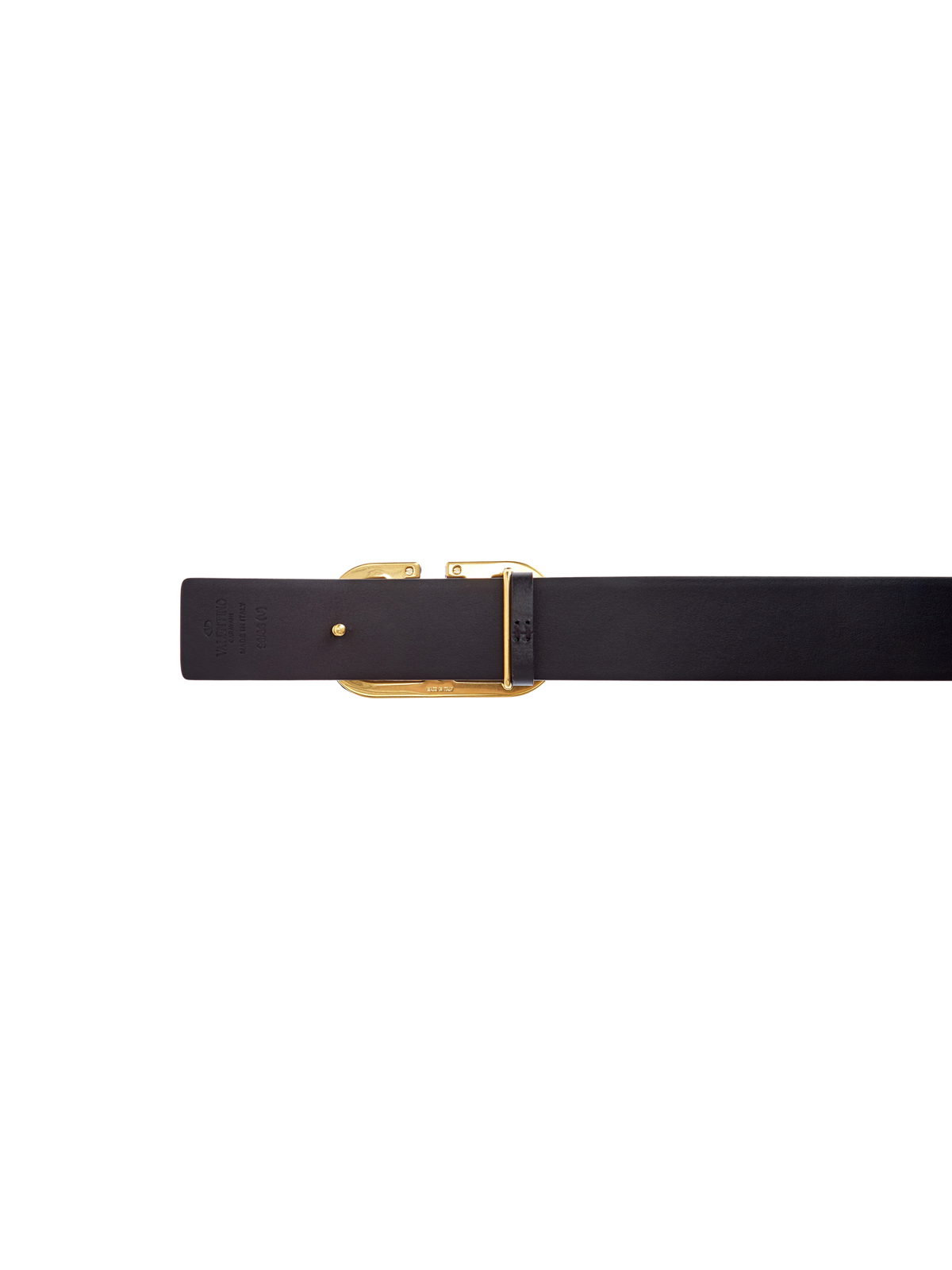 Кожаный ремень с минималистичной пряжкой VLOGO VALENTINO GARAVANI, цвет черный, размер 38;44 - фото 3