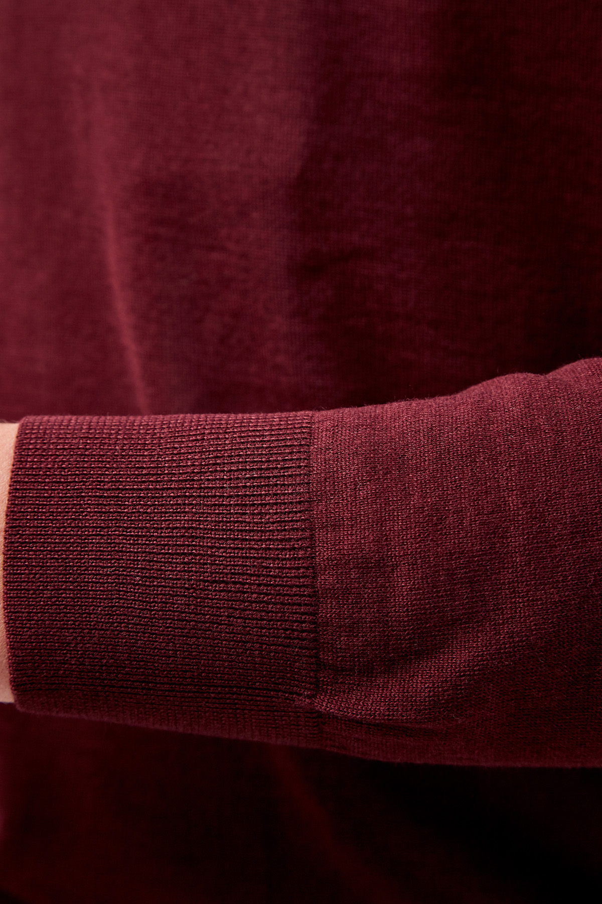 Однотонный джемпер-поло из тонкой шерстяной пряжи ETRO, цвет бордовый, размер 50;54;56;46 - фото 5