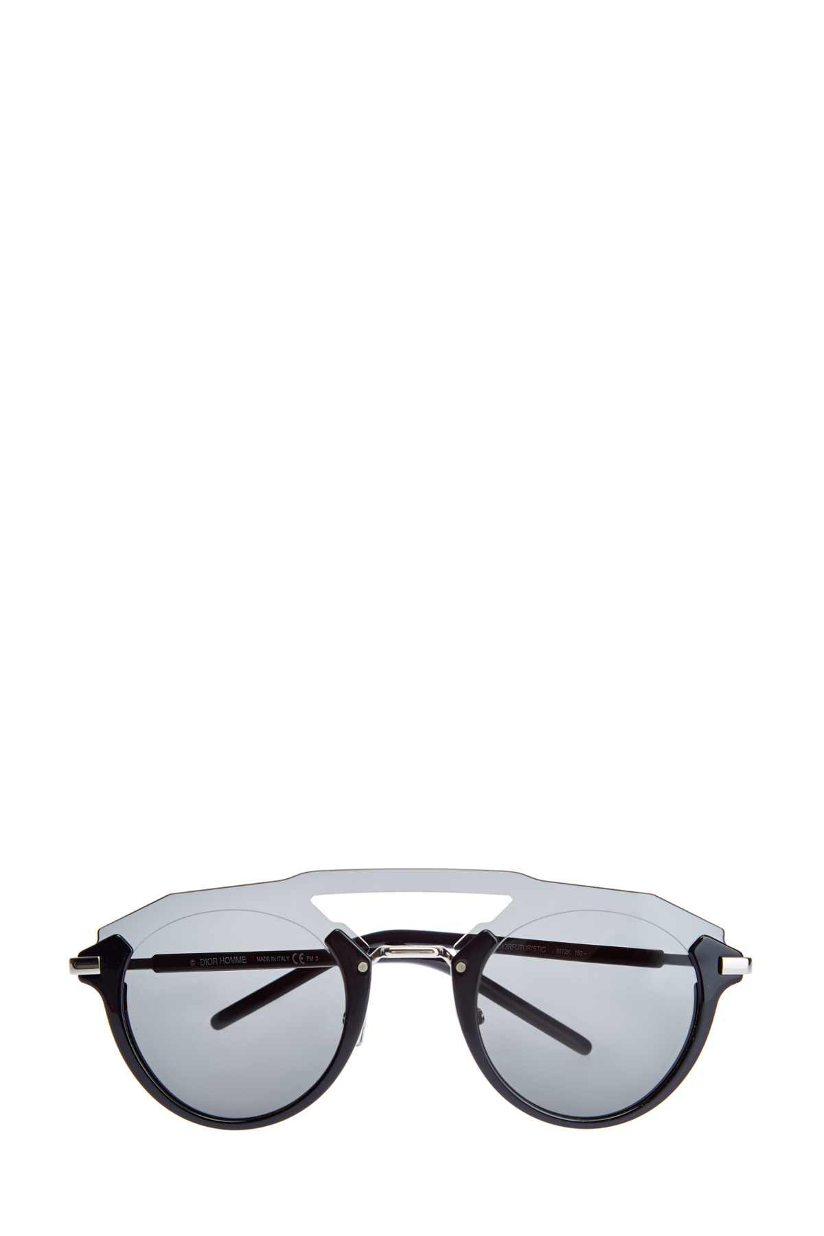 Очки Futuristic в оригинальной оправе Pilot из прочного ацетата DIOR (sunglasses) men, цвет черный, размер 40;43