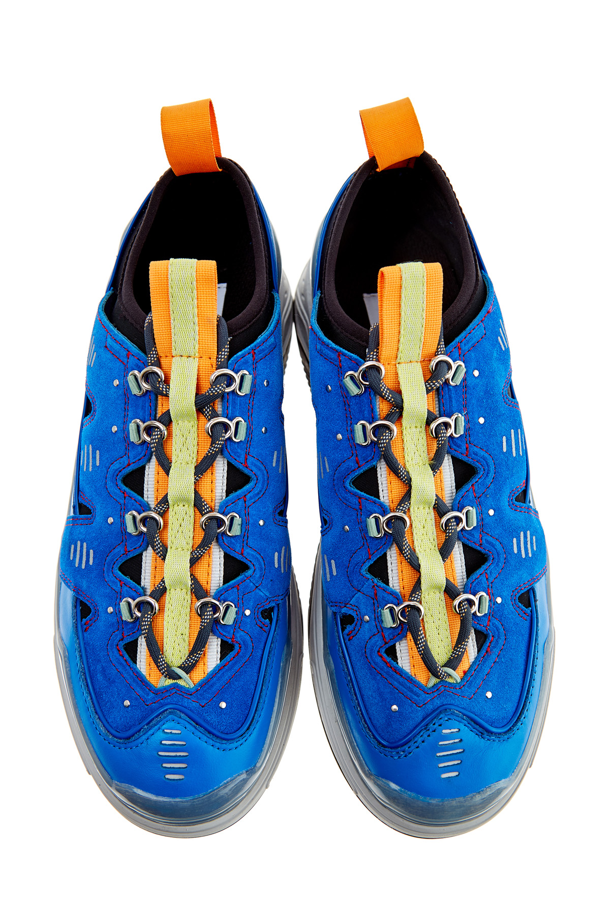 Кроссовки в стиле обуви альпинистов с отделкой из силикона KENZO, цвет голубой, размер 8 - фото 6