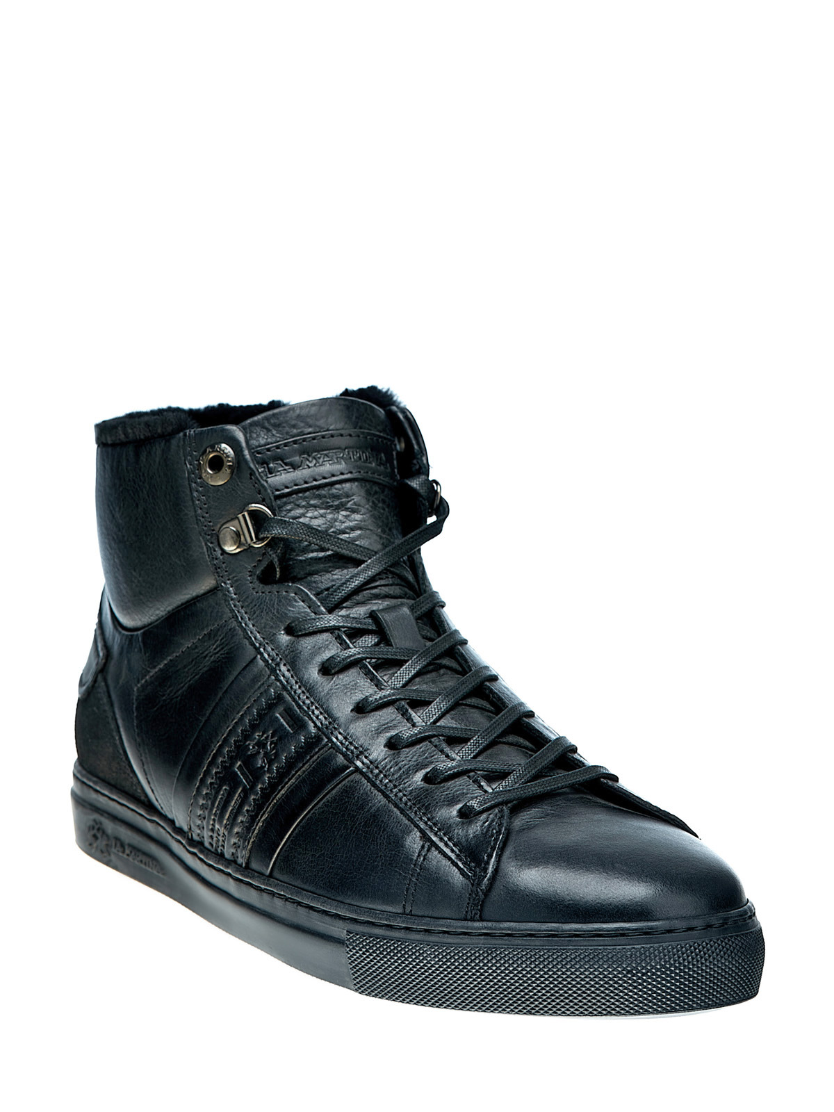 Утепленные мехом ботинки из матовой кожи LA MARTINA, цвет черный, размер 42;39;40;44 - фото 3