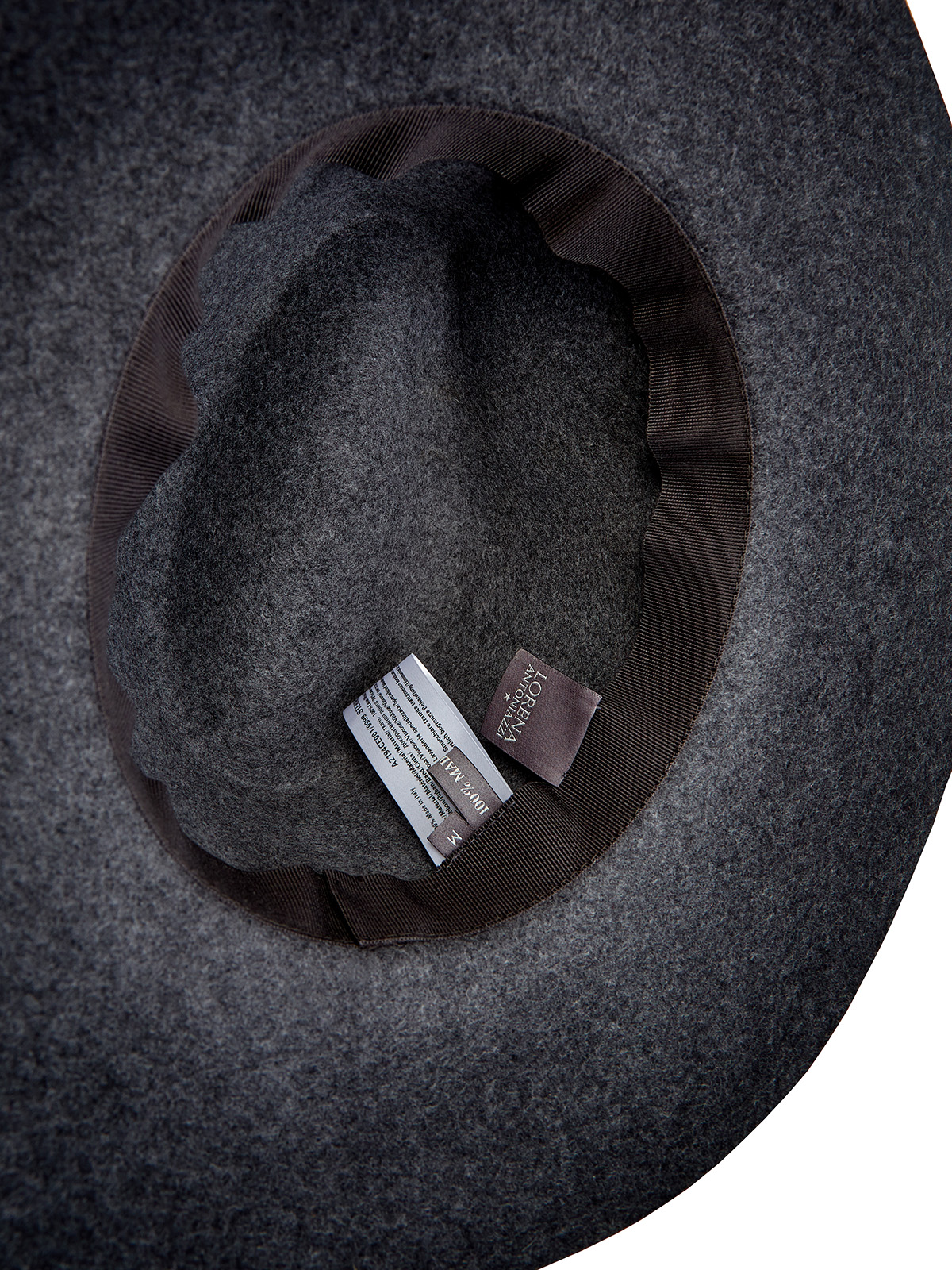 Шерстяная шляпа-трилби с лентой из люрекса LORENA ANTONIAZZI, цвет серый, размер S;M;L - фото 5