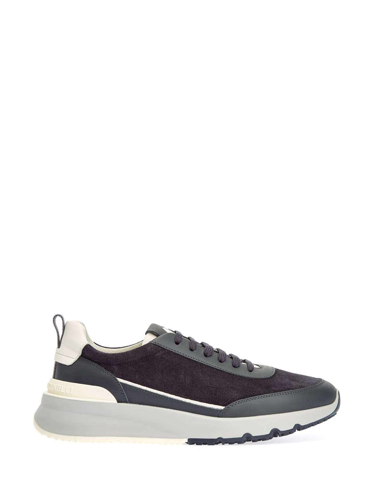 

Комбинированные кроссовки из стираной замши и телячьей кожи, Синий, Комбинированные кроссовки из стираной замши и телячьей кожи