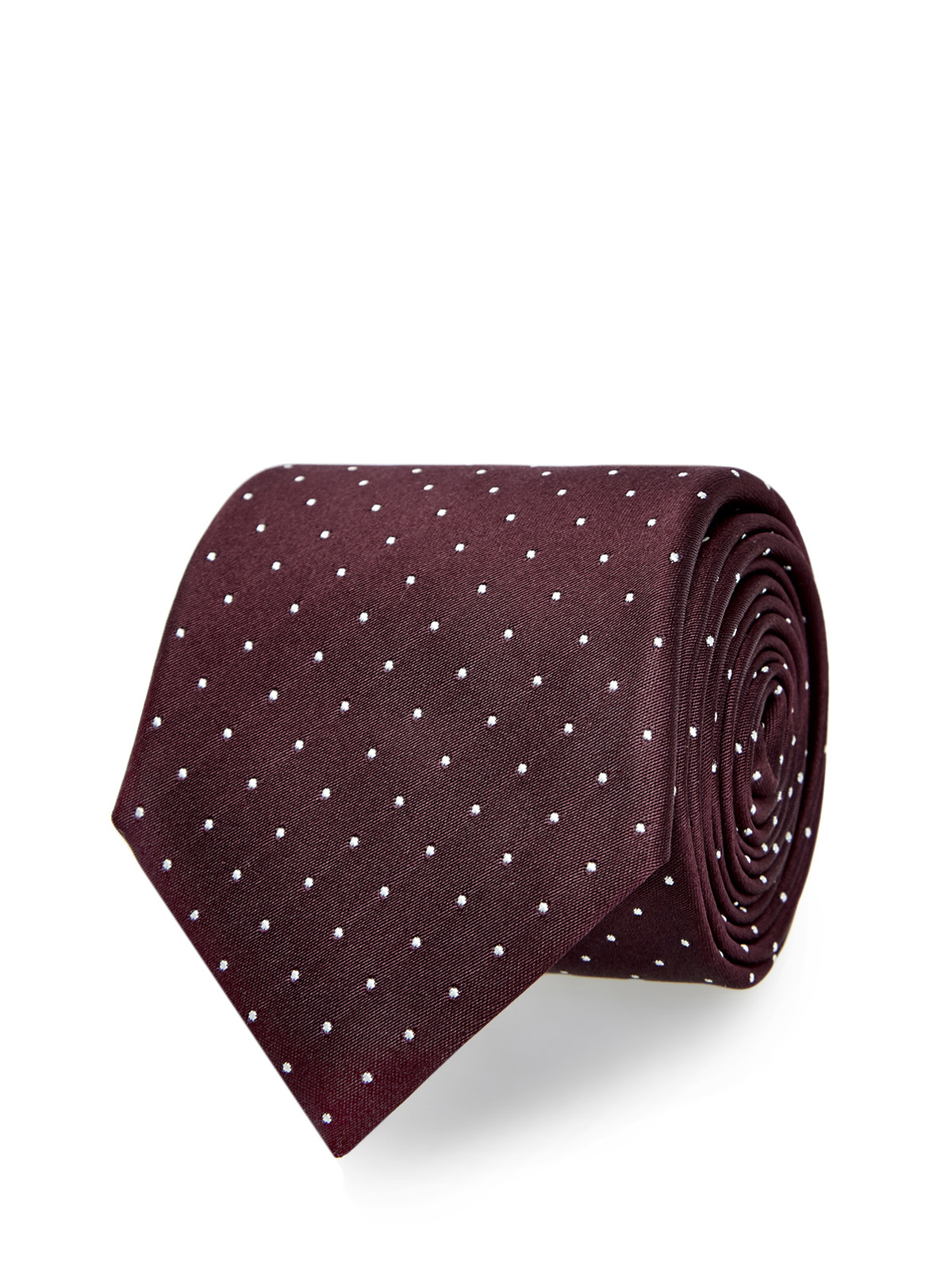 Шелковый галстук с вышитым узором ручной работы CANALI, цвет бордовый, размер 42;44;46;48;50;40