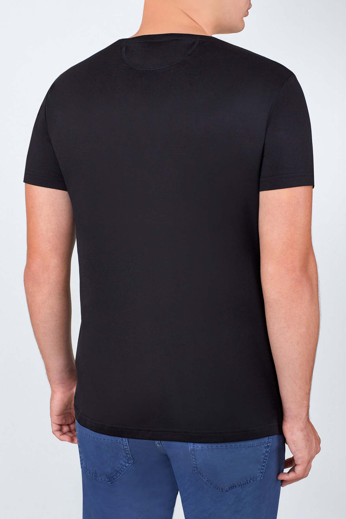 Черная футболка из хлопкового джерси с принтом-монограммой LA MARTINA, цвет черный, размер L - фото 4