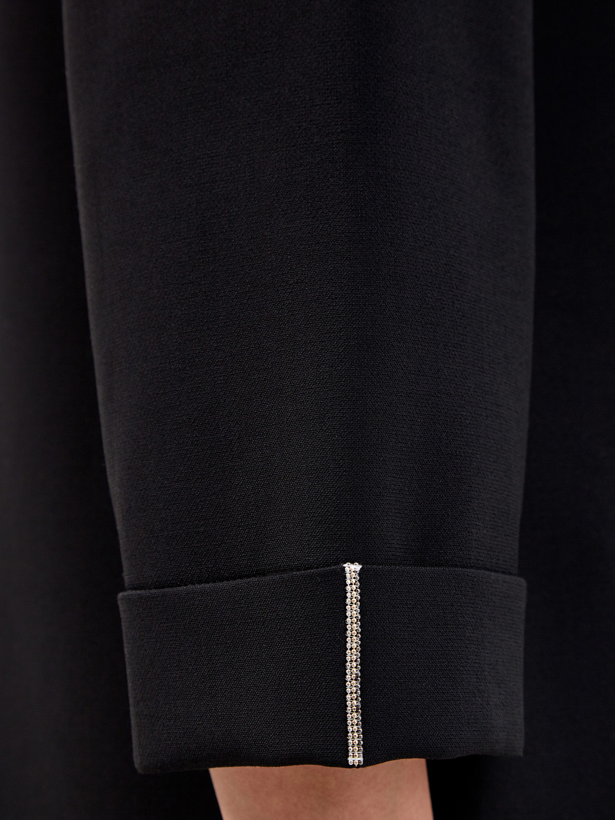 Однотонное платье-миди из крепа с цепочками Punto Luce PESERICO, цвет черный, размер 46;48;42 - фото 5