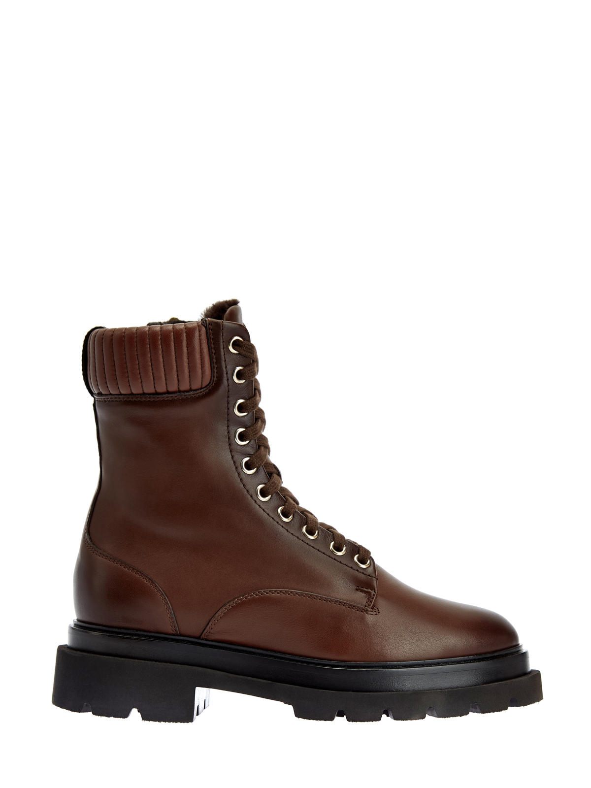 Ботинки из мелкозернистой кожи с мехом ягненка 119160₽