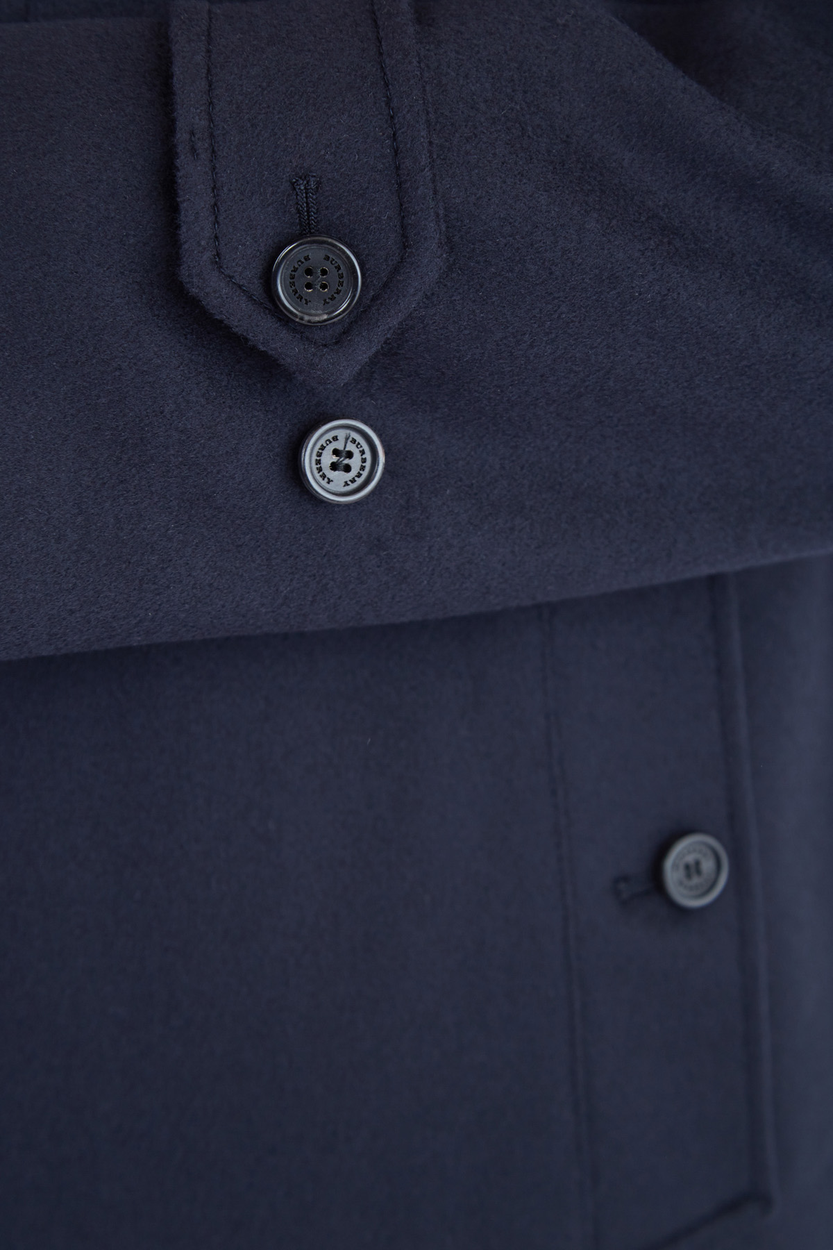 Классическое пальто из шерстяного драпа BURBERRY, цвет синий, размер M;L - фото 5