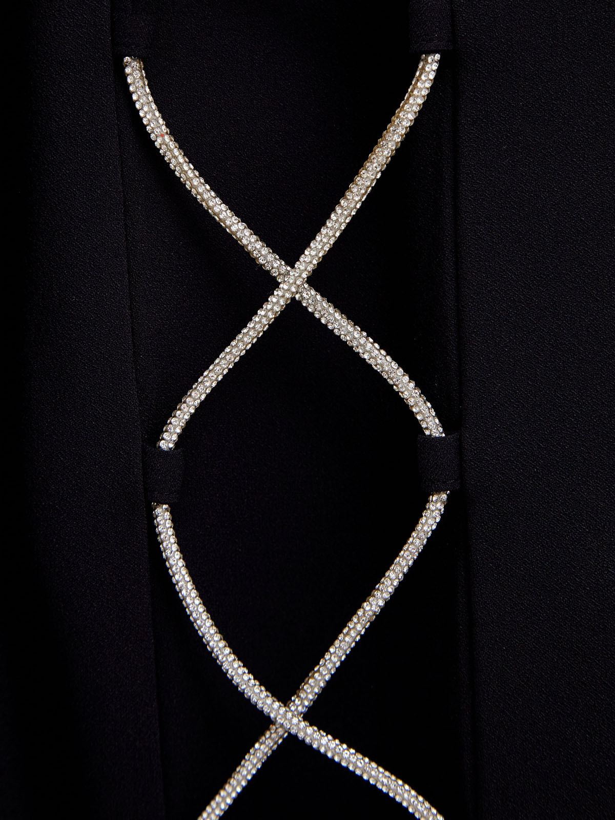 Приталенный жакет с корсетной шнуровкой из кристаллов GIUSEPPE DI MORABITO, цвет черный, размер 44;42 - фото 5