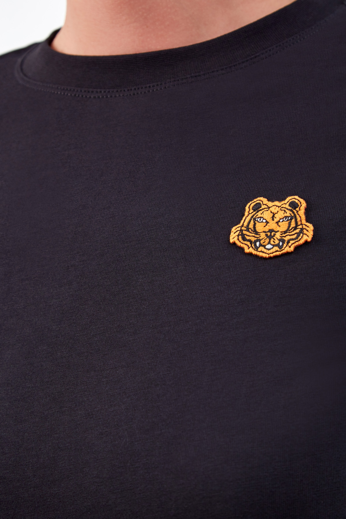 Хлопковая футболка из гладкого джерси с вышитой эмблемой бренда KENZO, цвет черный, размер S;M;L;XS - фото 5
