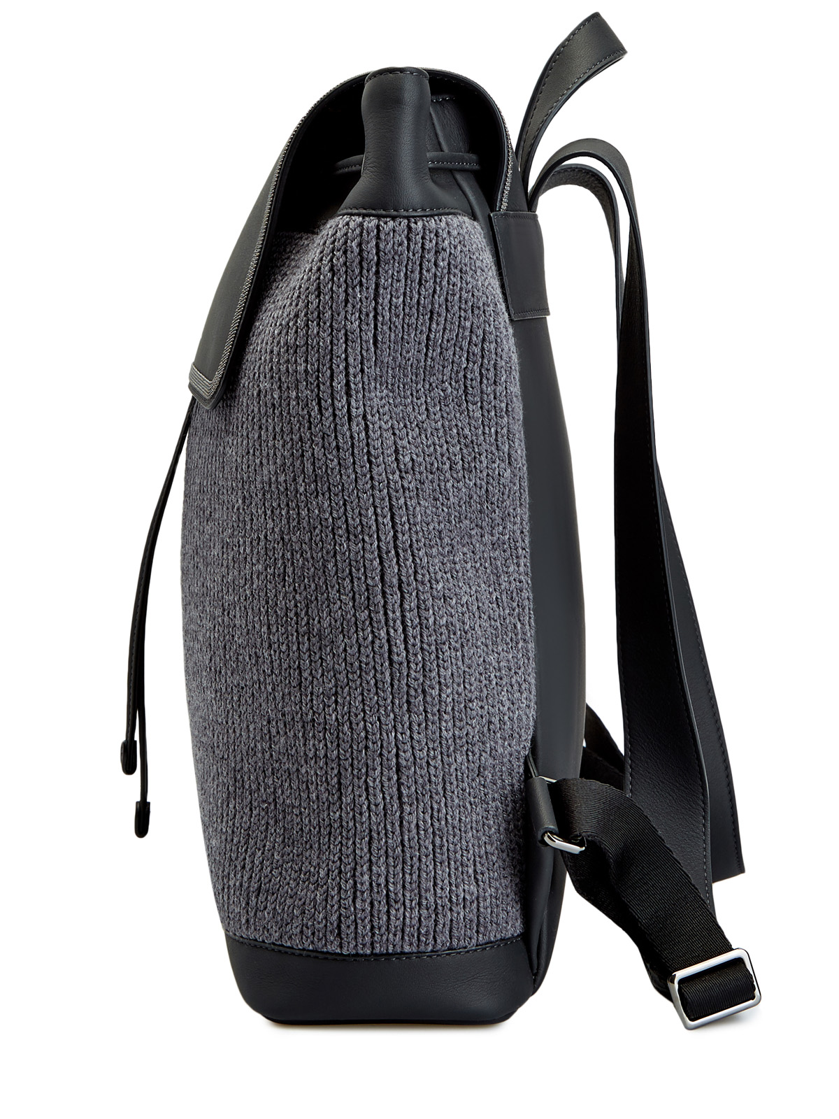 Рюкзак из шерсти и телячьей кожи Mat с декором Мониль BRUNELLO CUCINELLI, цвет черный, размер 48;50;52;54;56;58 - фото 3