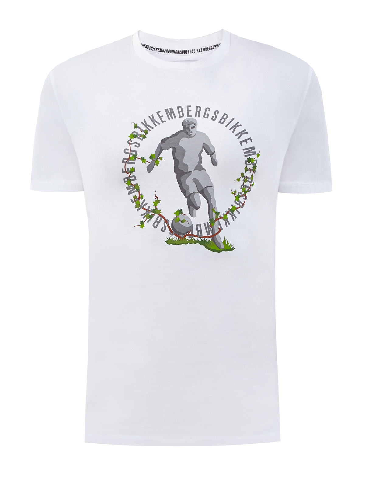 Хлопковая футболка из джерси с принтом Neo-Sport BIKKEMBERGS, цвет белый, размер S;L;XL;2XL;3XL - фото 1