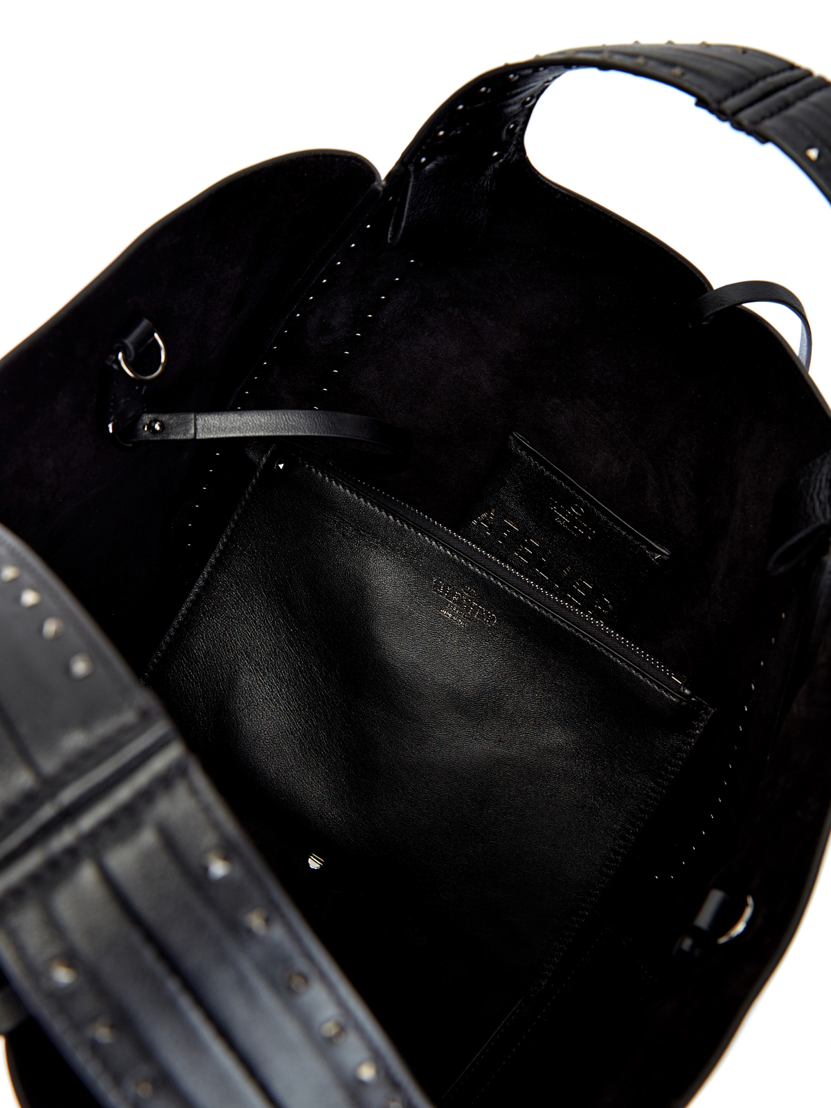 Шоппер Atelier Bag 01 Metal Stitch Edition из кожи наппа VALENTINO, цвет черный, размер 37;38;39;40;38.5 - фото 7