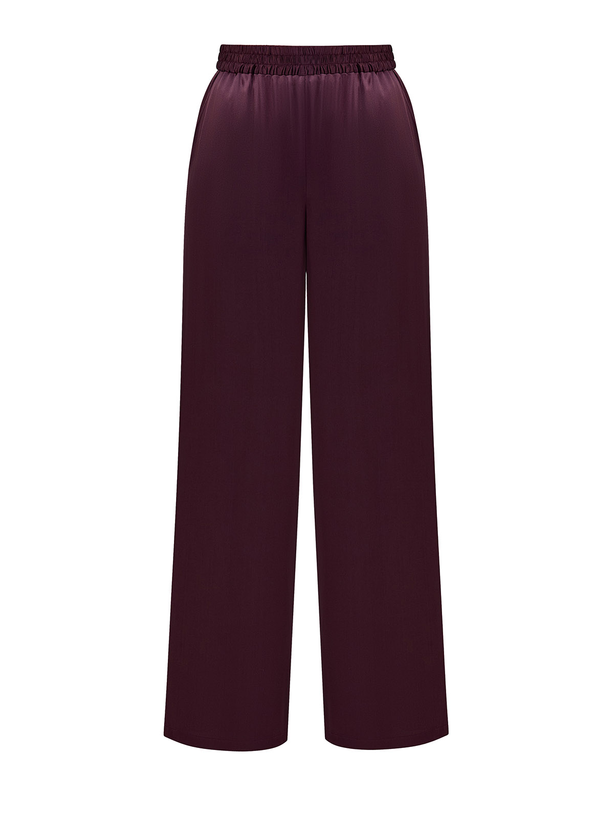 Струящиеся брюки-палаццо из шелка с эластичным поясом 101520₽