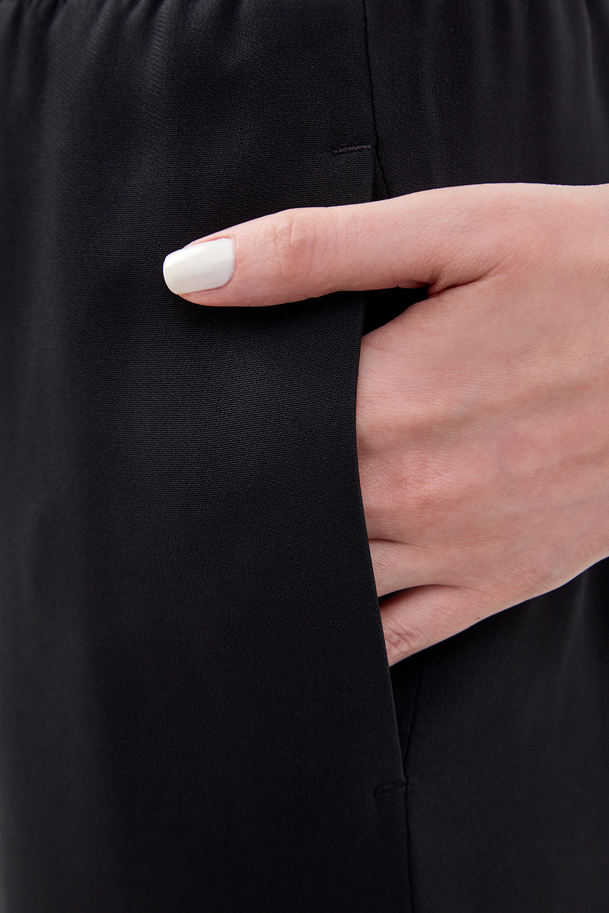 Струящиеся брюки-клеш с эластичным поясом ERMANNO SCERVINO, цвет черный, размер 42;44;46;40 - фото 5