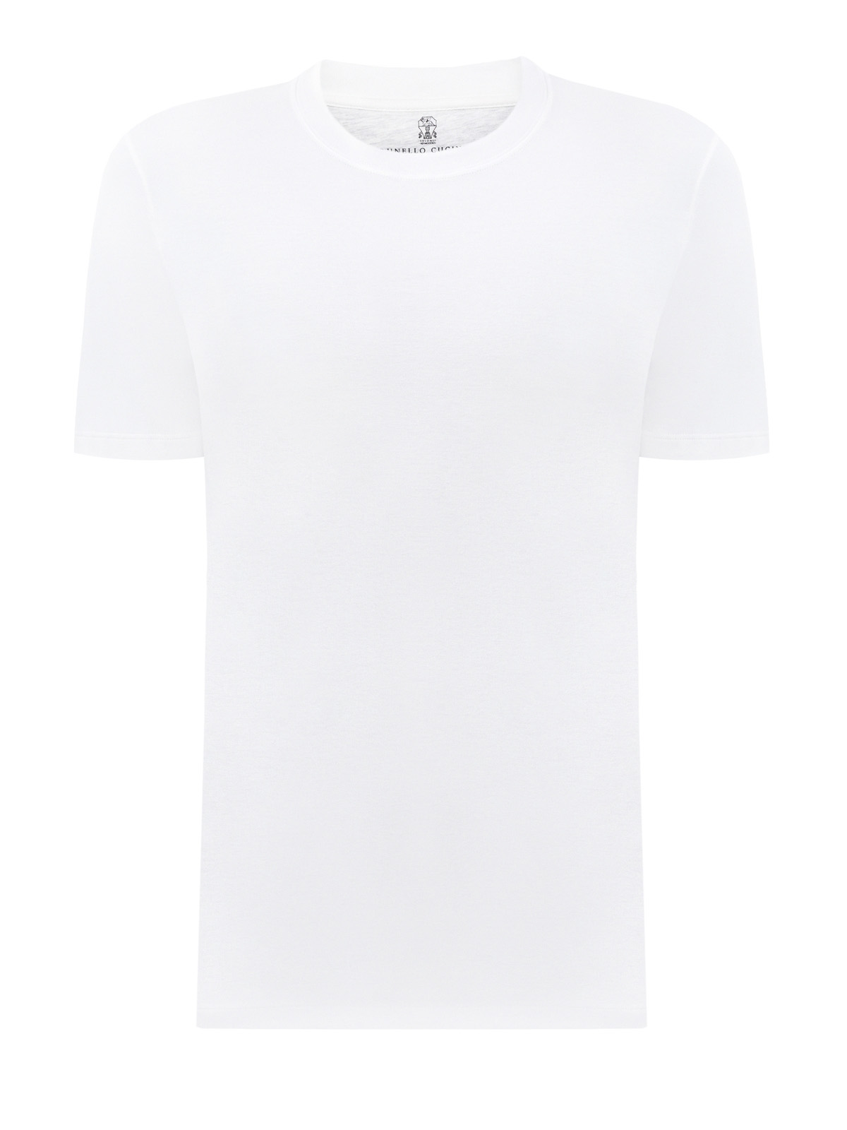 Белая футболка в стиле минимализм из гладкого джерси BRUNELLO CUCINELLI, цвет белый, размер 46;52;54;48 - фото 1
