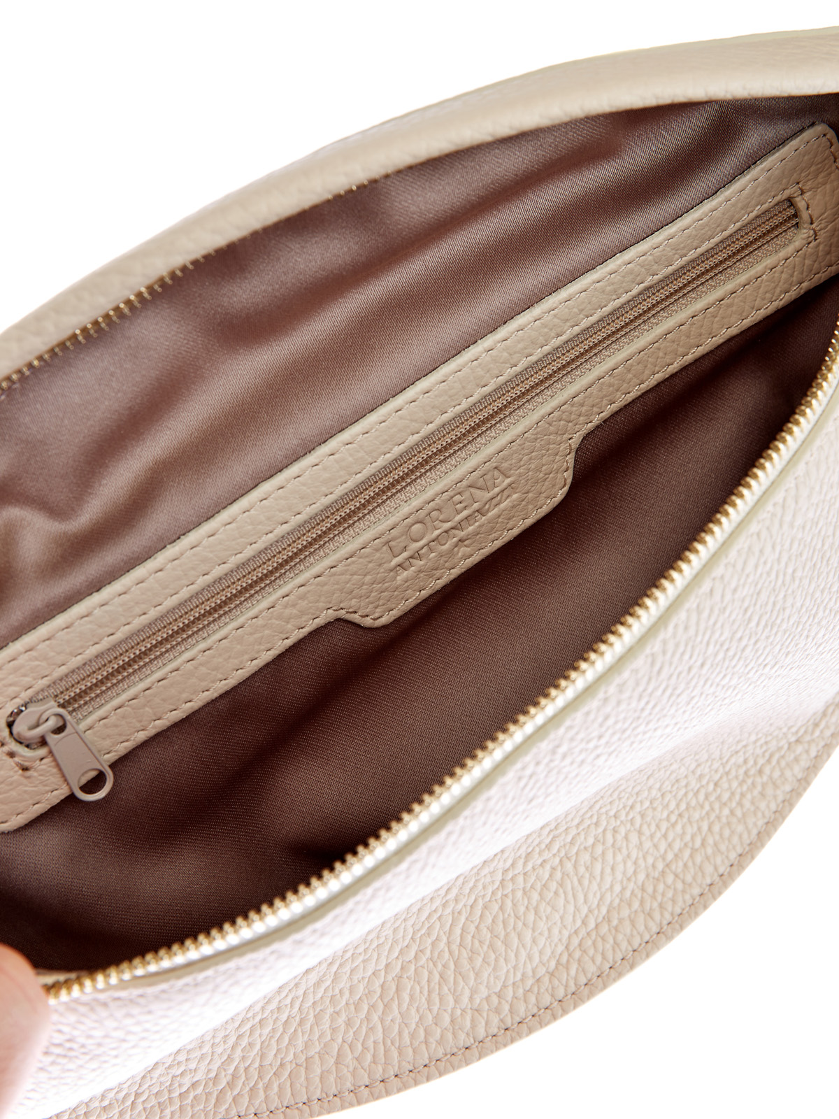 Поясная сумка из мягкой зернистой кожи LORENA ANTONIAZZI, цвет бежевый, размер 40;41;42;43;46 - фото 6