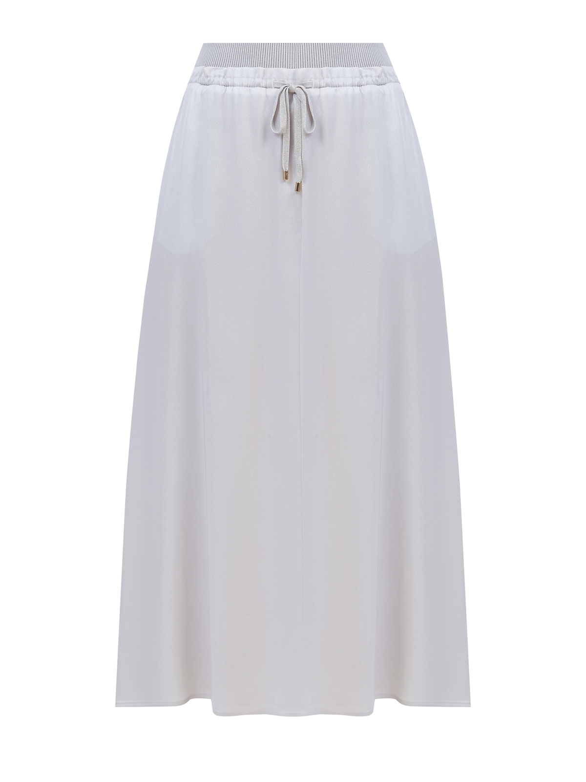 Юбка из гладкого шелка и ацетата с трикотажным поясом на кулиске 50470₽