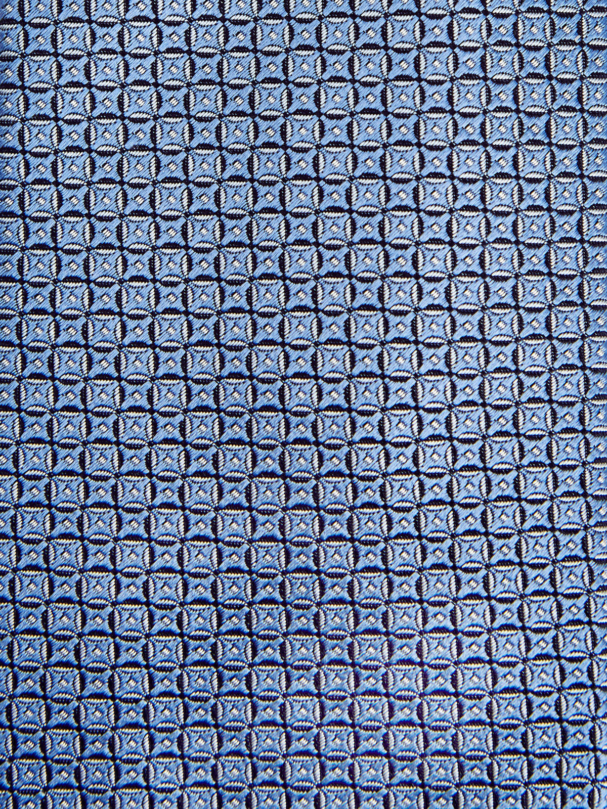 Галстук из шелкового жаккарда с фактурным вышитым принтом CANALI, цвет голубой, размер 42;44;46;48;40 - фото 2