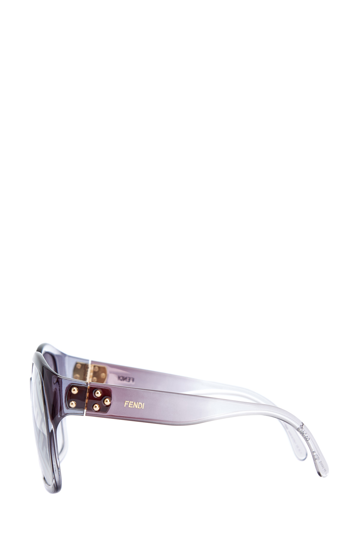 Очки-oversize Dawn в винтажном стиле с фирменным принтом FF FENDI (sunglasses), цвет серый, размер 40 - фото 3