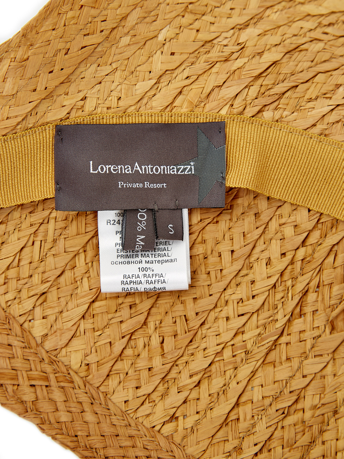 Шляпа-козырек из плетеной рафии с кожаным ремешком LORENA ANTONIAZZI, цвет коричневый, размер S;M;L - фото 6