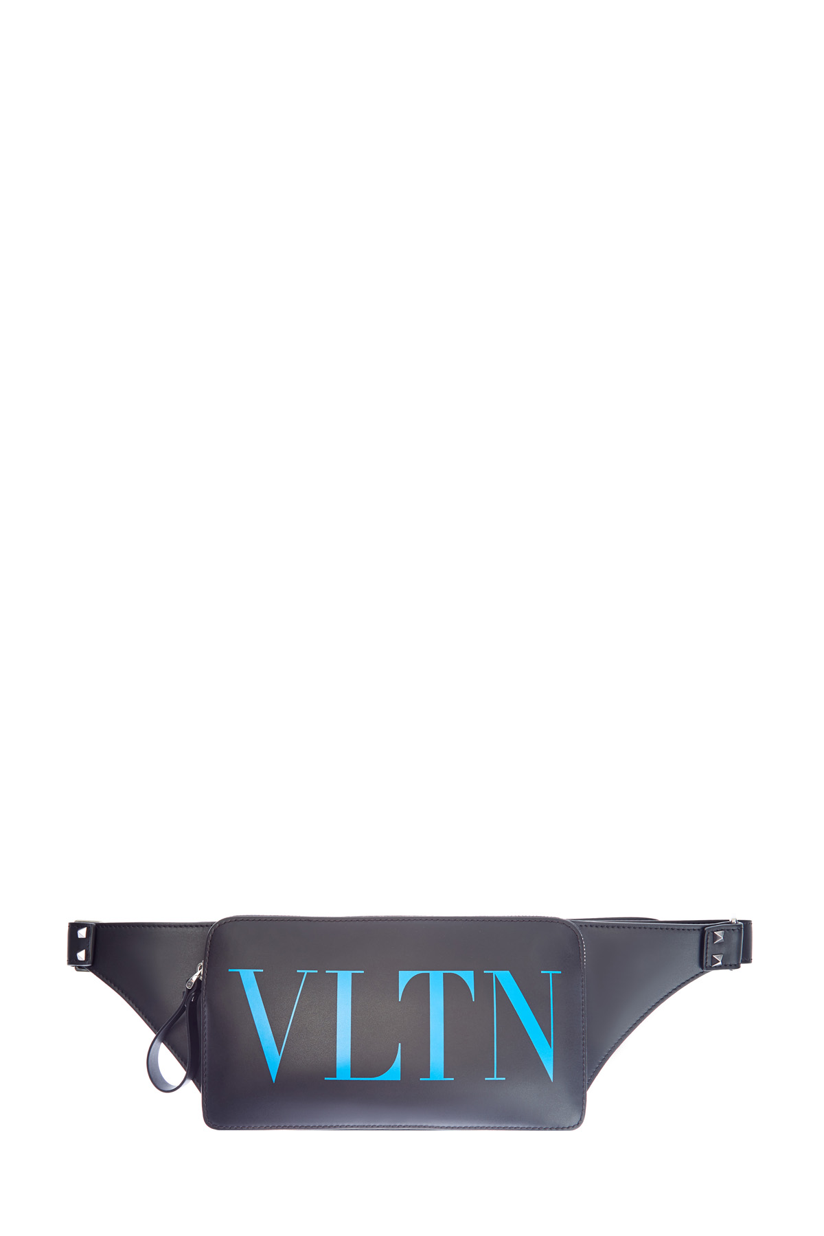 Поясная сумка из телячьей кожи с неоновым принтом VLTN VALENTINO, цвет черный, размер 40;42;44;46 - фото 1