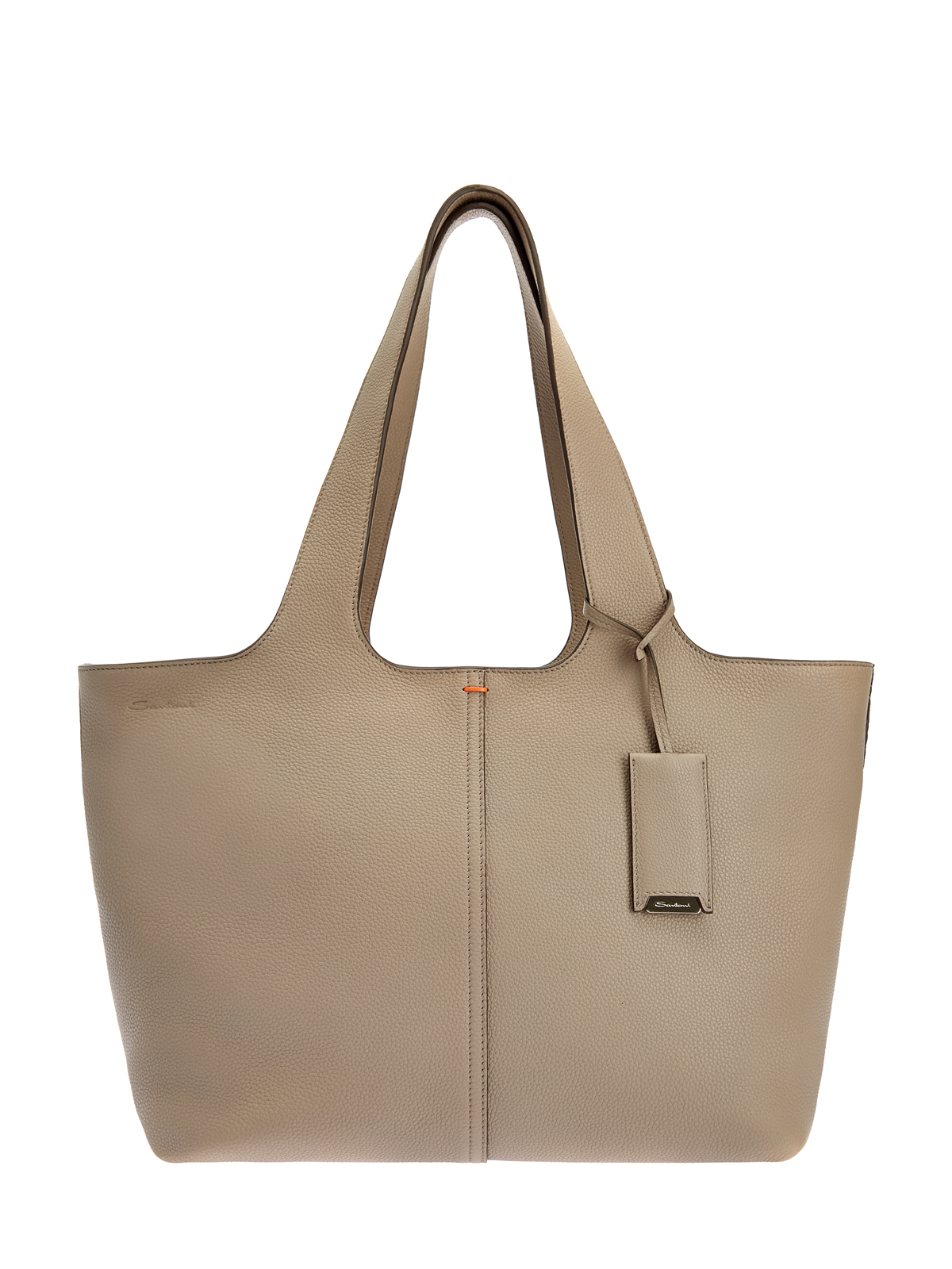 Тоут из крупнозернистой кожи с подвеской-зеркалом в тон 98010₽