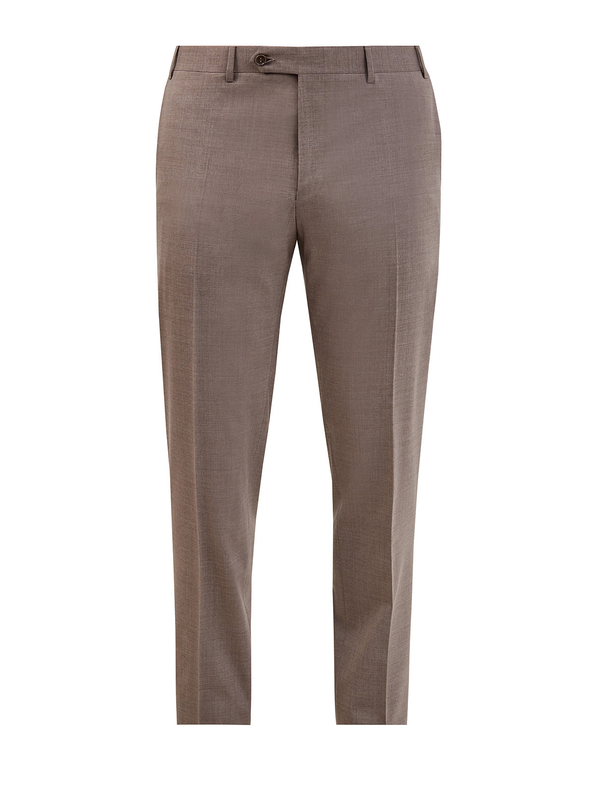 Прямые брюки из костюмной шерсти со стрелками CANALI, цвет бежевый, размер 48;50;52;54;56 - фото 1