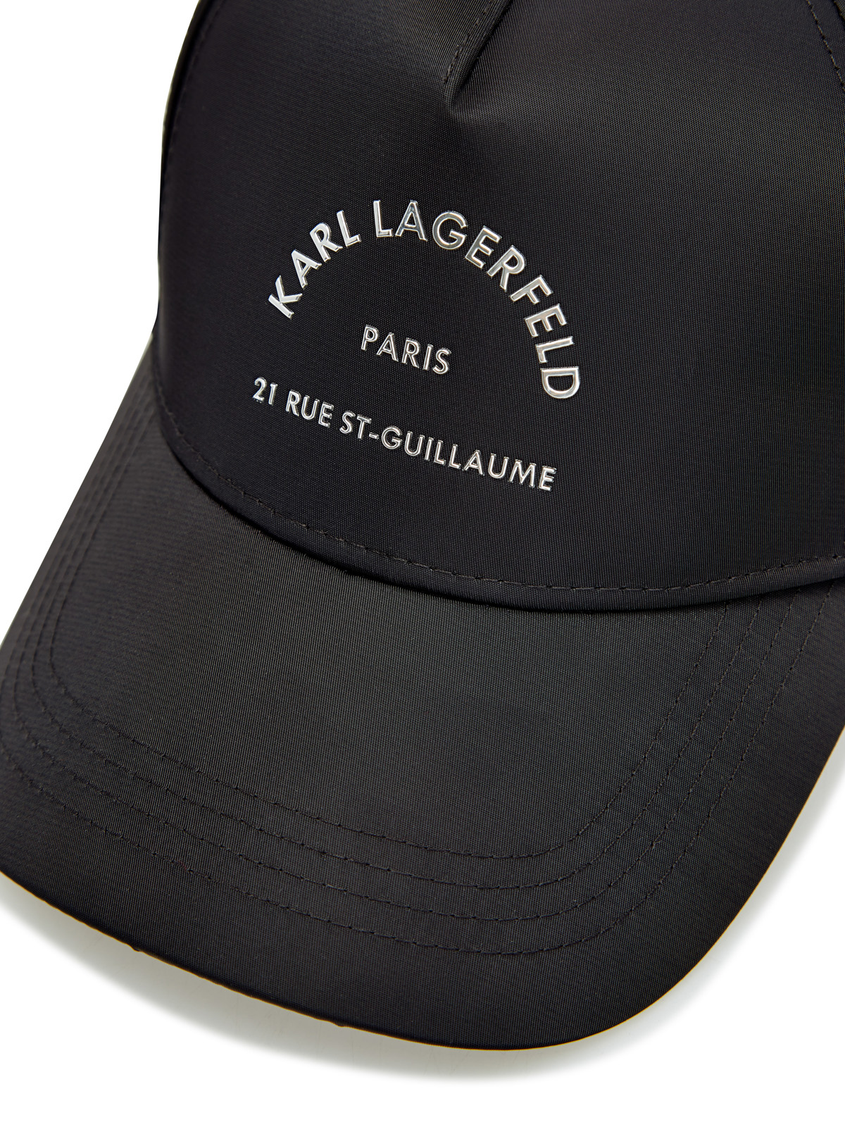 Бейсболка Rue St-Guillaume из матового нейлона с литой отделкой KARL LAGERFELD, цвет черный, размер 38;40 - фото 4