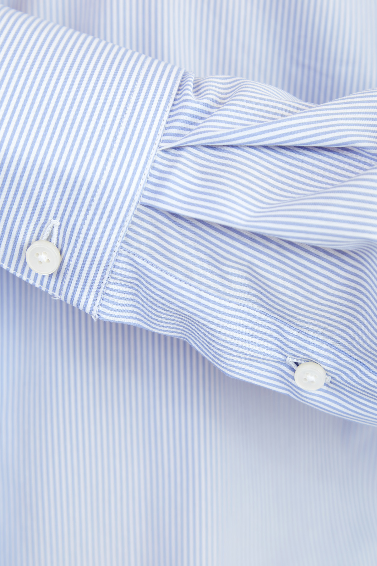 Рубашка из поплина в тонкую полоску комфортного кроя Tailor Fit XACUS, цвет голубой, размер 50;52;52 - фото 5