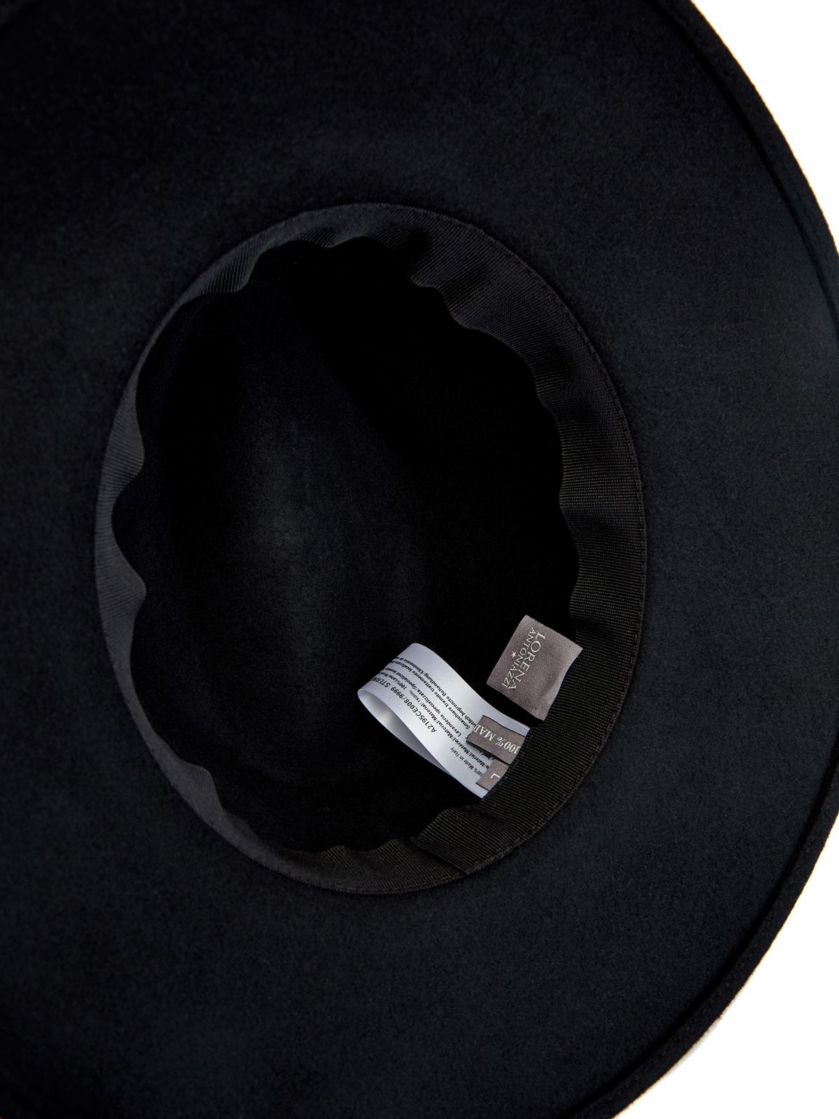 Шляпа-трилби из шерстяного драпа с вышивкой LORENA ANTONIAZZI, цвет черный, размер S;M;L - фото 4