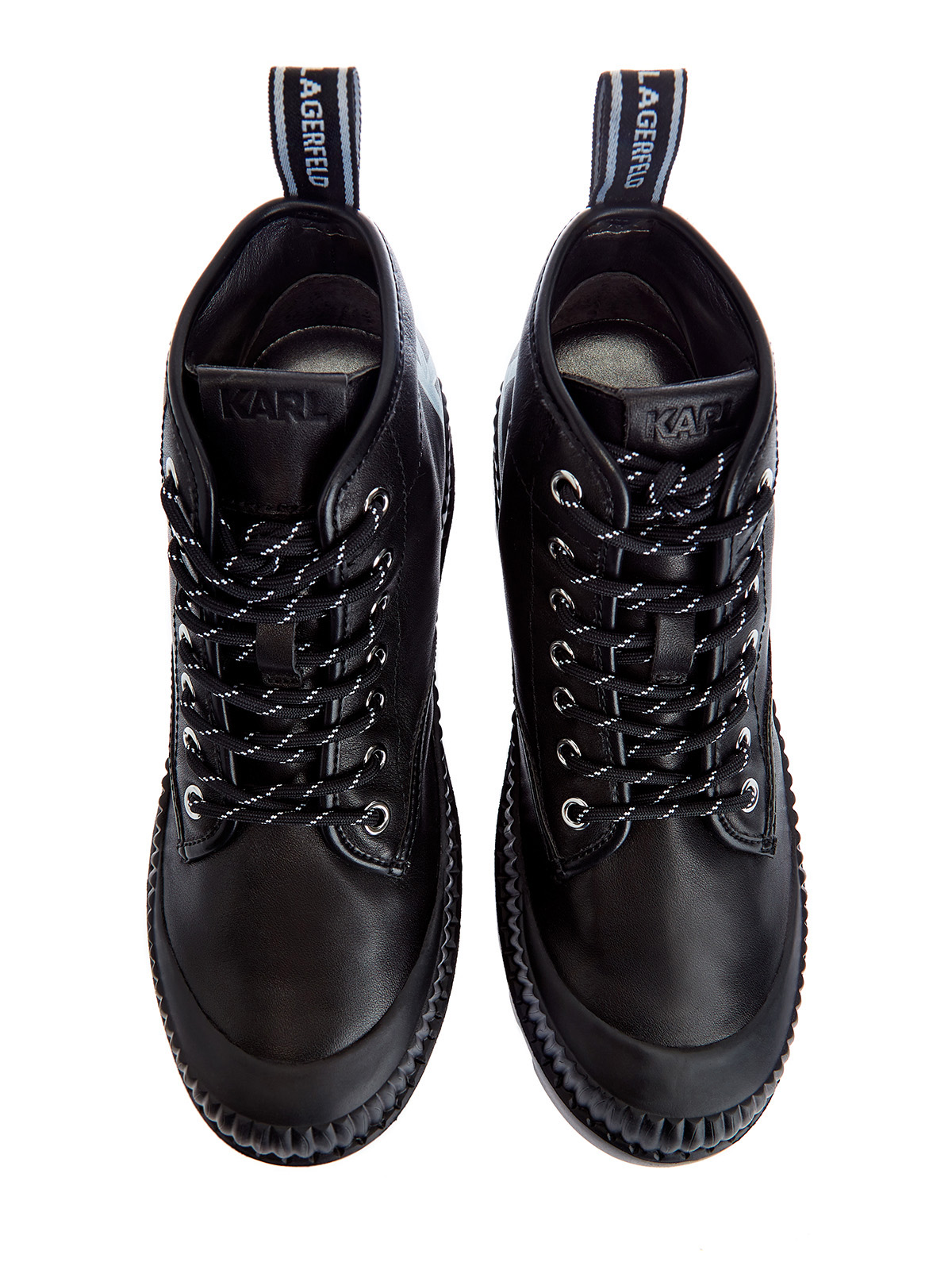 Кожаные ботинки Trekka с принтом в стиле граффити KARL LAGERFELD, цвет черный, размер 38;39;41;42;37;40 - фото 5
