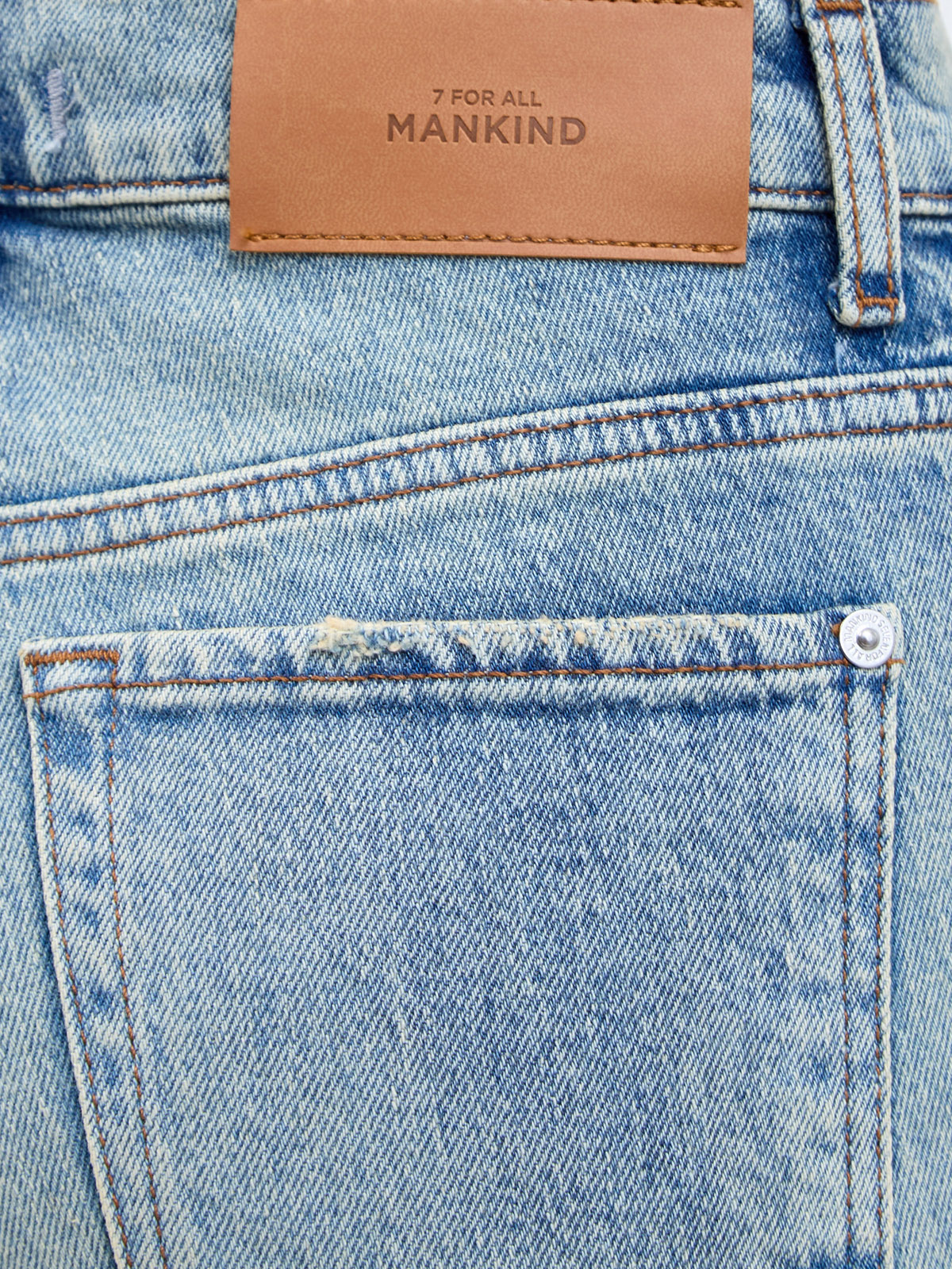 Укороченные джинсы Logan из окрашенного вручную денима с отворотами 7 FOR ALL MANKIND, цвет голубой, размер XS;S;S;M;M;L - фото 5