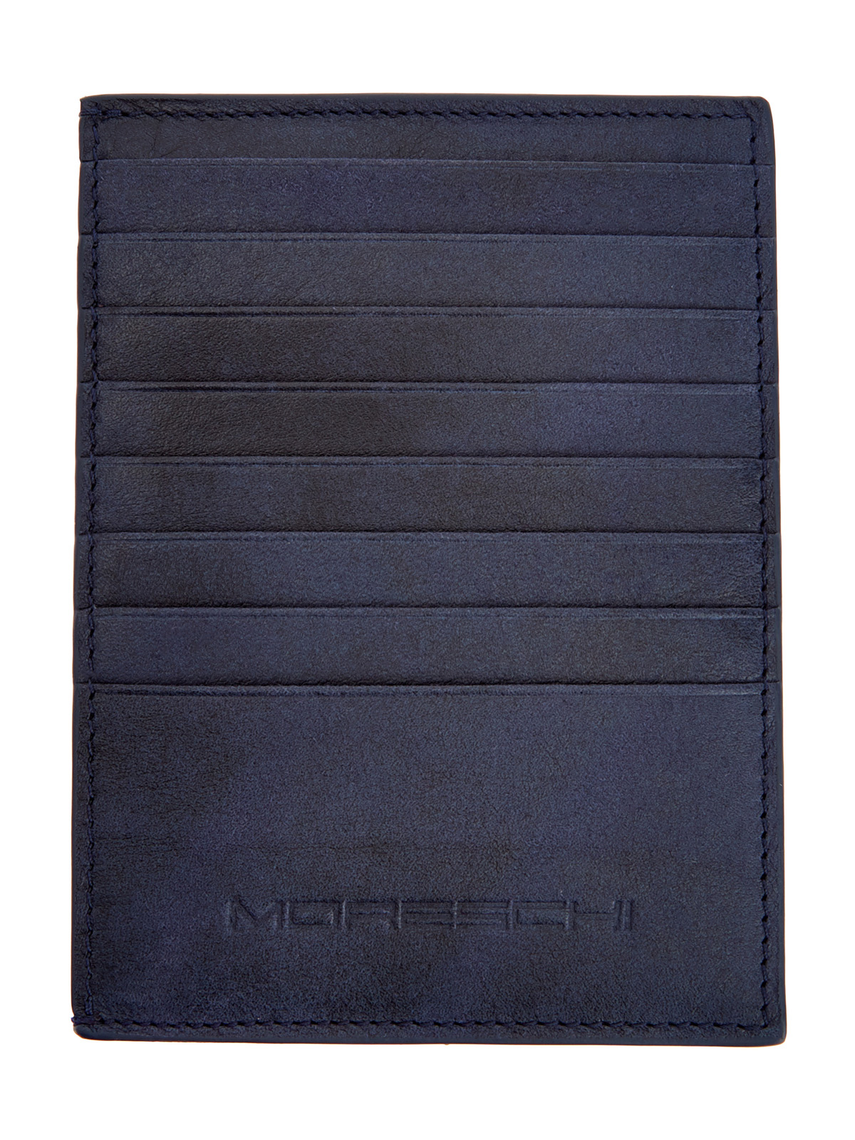 Бумажник из шлифованной кожи MORESCHI, цвет синий, размер 36;36.5;38;38.5;39.5;39 - фото 1