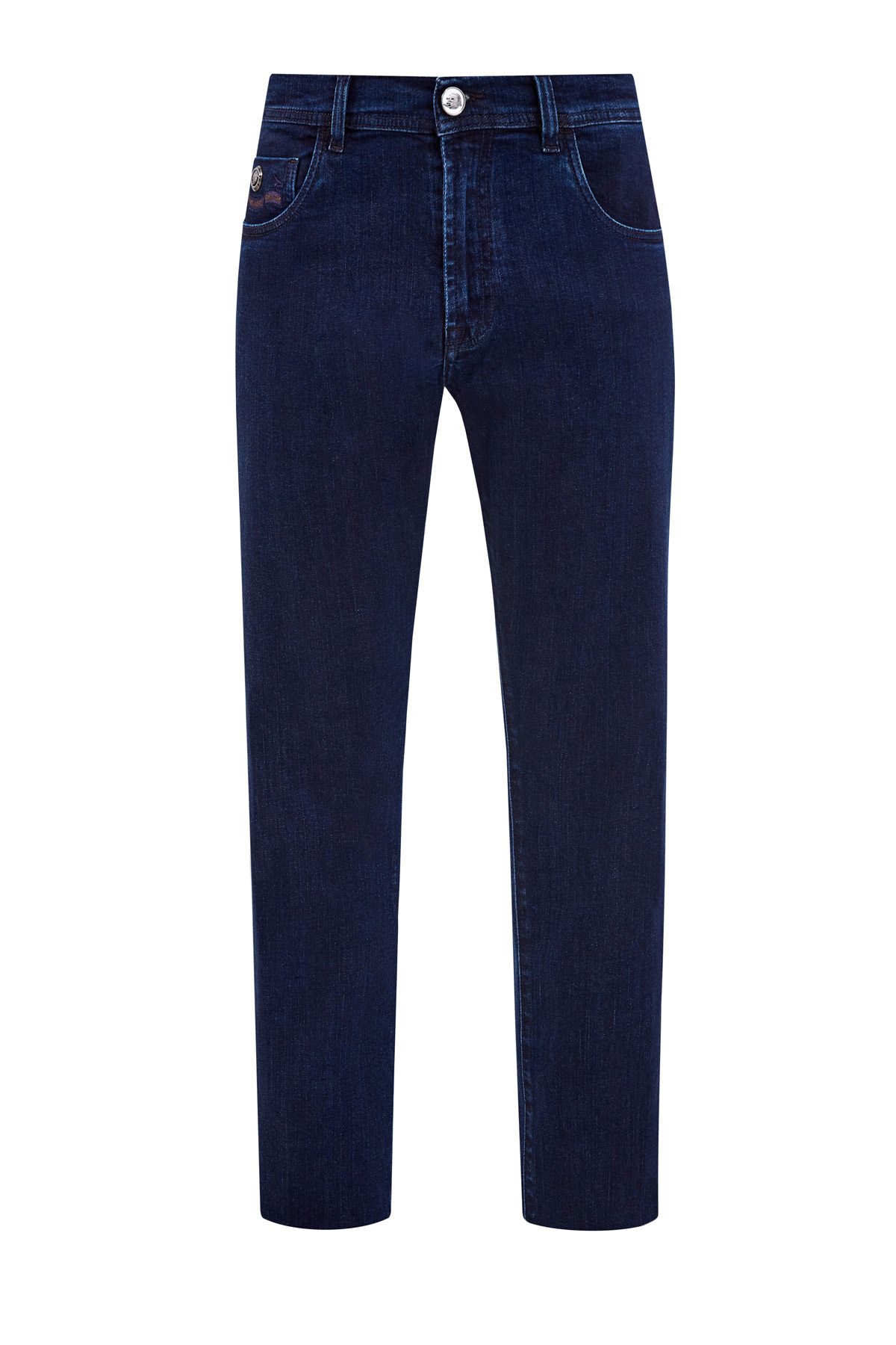 Классические джинсы прямого кроя Cesare с нашивкой из кожи SCISSOR SCRIPTOR, цвет синий, размер 50;54;52 - фото 1