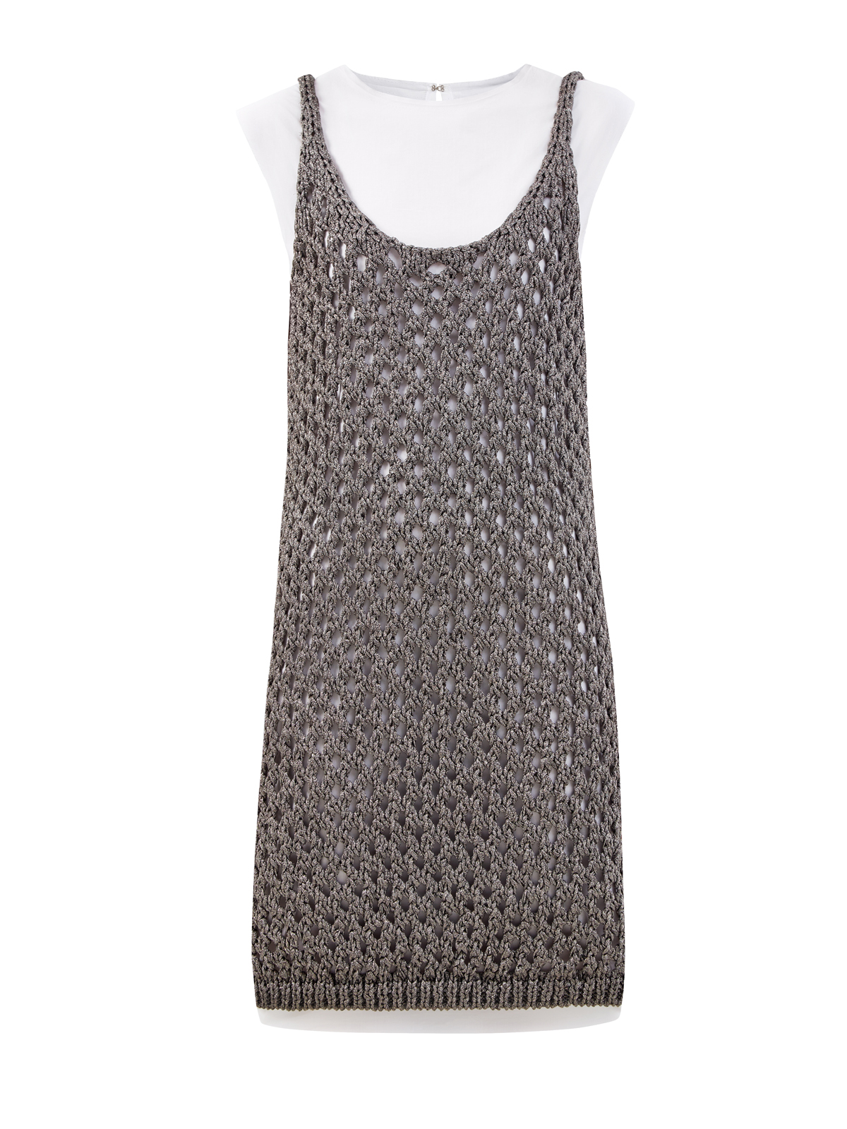 Платье 2 в 1 из металлизированной пряжи крупной вязки FABIANA FILIPPI цвет мульти