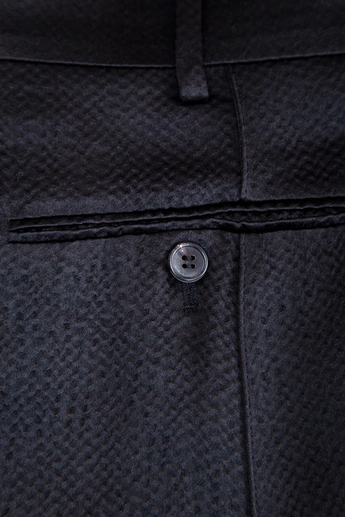 Брюки на высокой посадке из тисненой шелковой ткани VALENTINO, цвет черный, размер 40;42 - фото 6