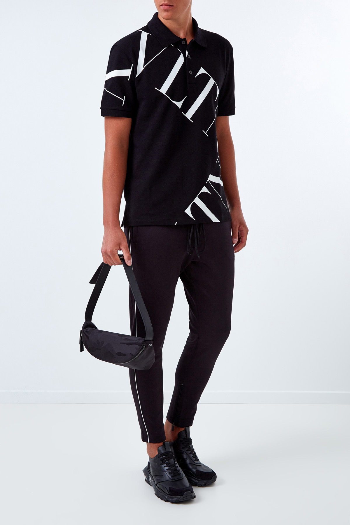 Зауженные брюки с тонкими лампасами VALENTINO, цвет черный, размер 48;52 - фото 2