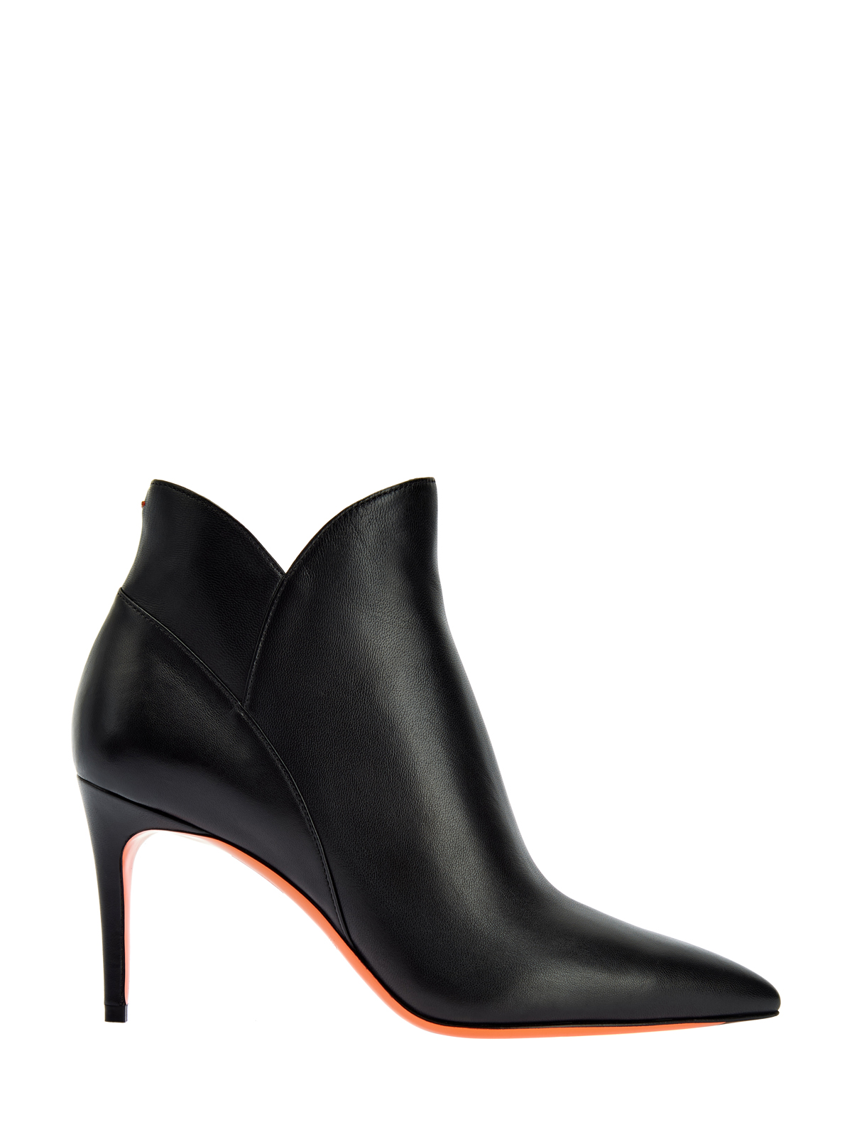 

Кожаные ботильоны с высокой шпилькой и подошвой Arancio, Черный, Кожаные ботильоны с высокой шпилькой и подошвой Arancio