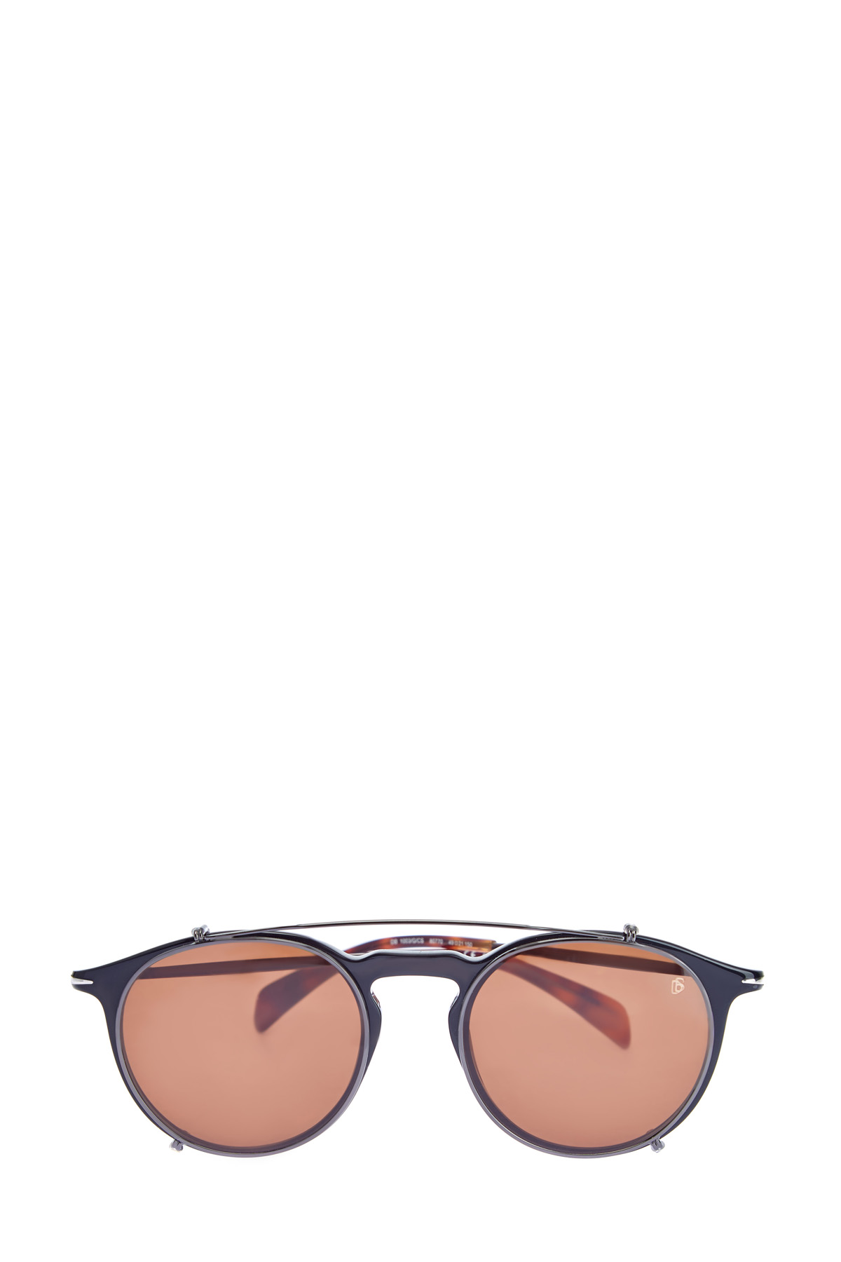 Очки с фирменными клипсами и рутениевым напылением DAVID BECKHAM, цвет коричневый, размер 40 - фото 1