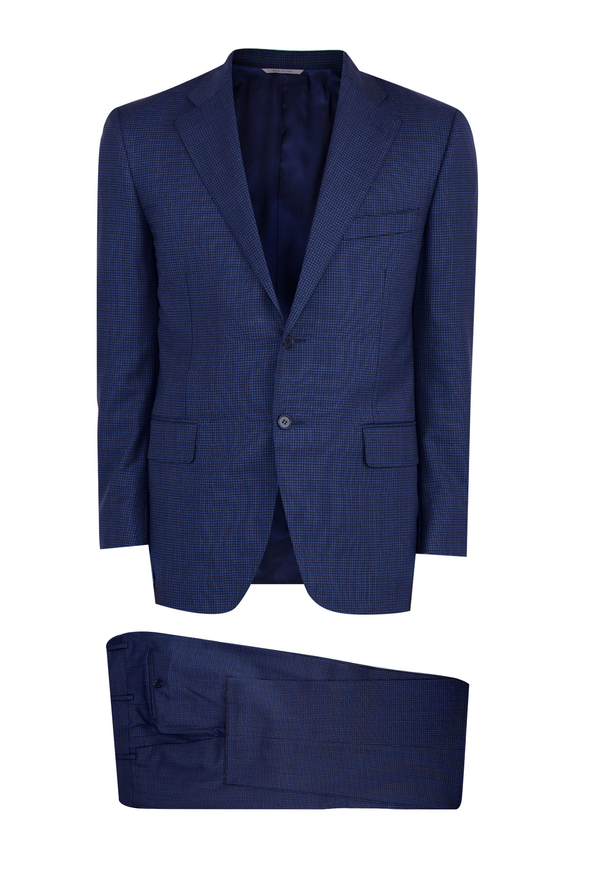 Шерстяной костюм из ткани Travel Water Resistant CANALI, цвет синий, размер 50 - фото 1