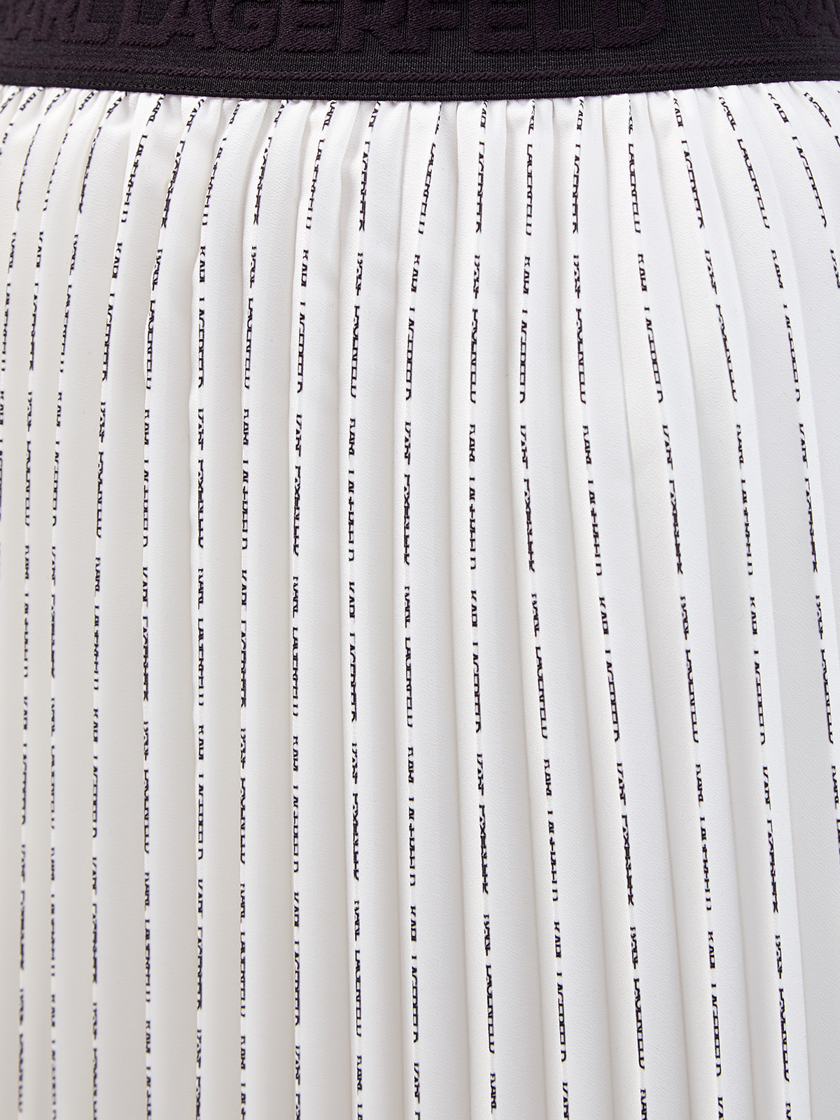 Юбка-плиссе из шифона с контрастным поясом KARL LAGERFELD, цвет белый, размер XL - фото 5