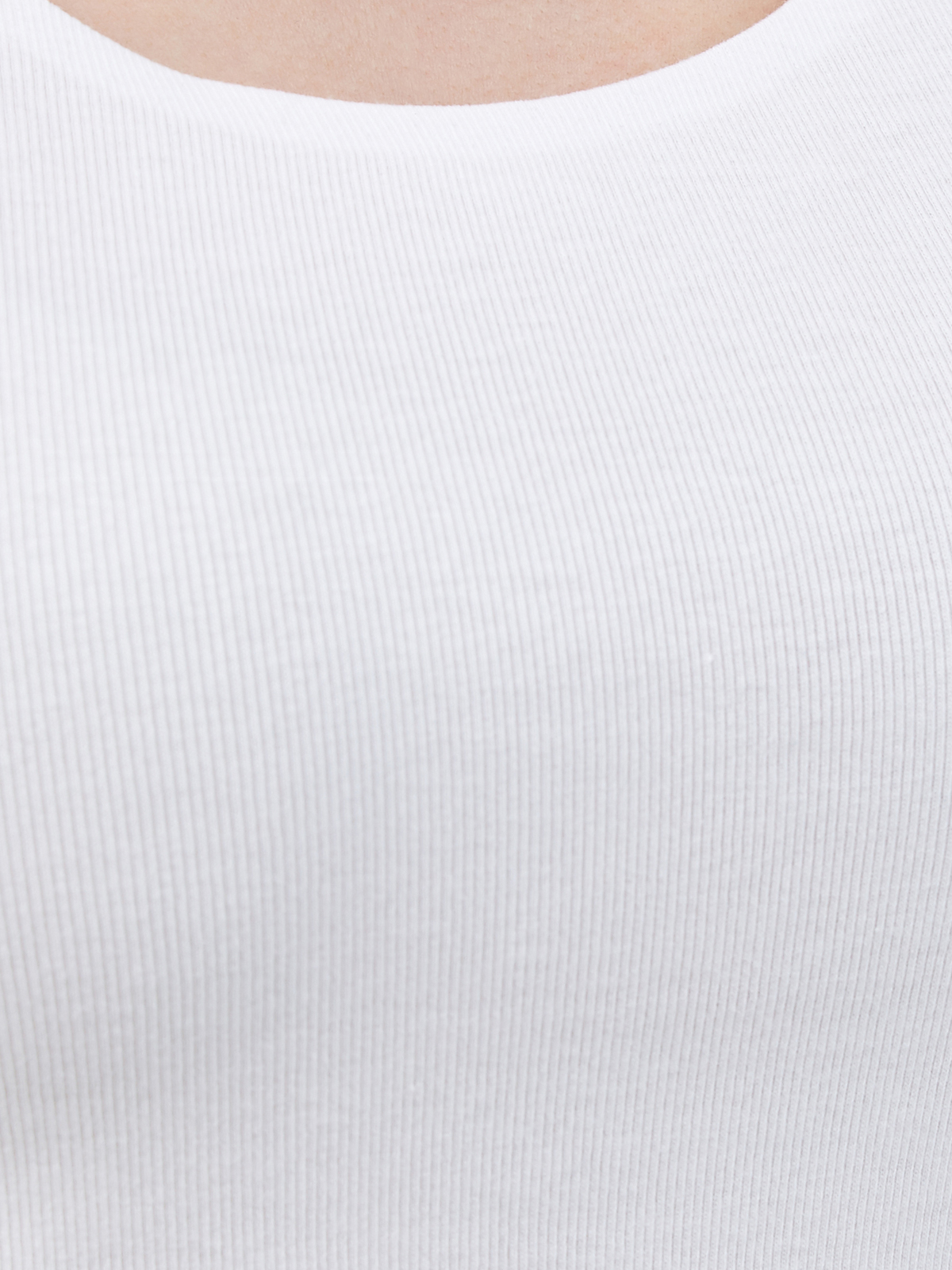 Базовый топ из хлопкового джерси в тонкий рубчик GRAN SASSO, цвет белый, размер 40;42;44;46;38 - фото 5