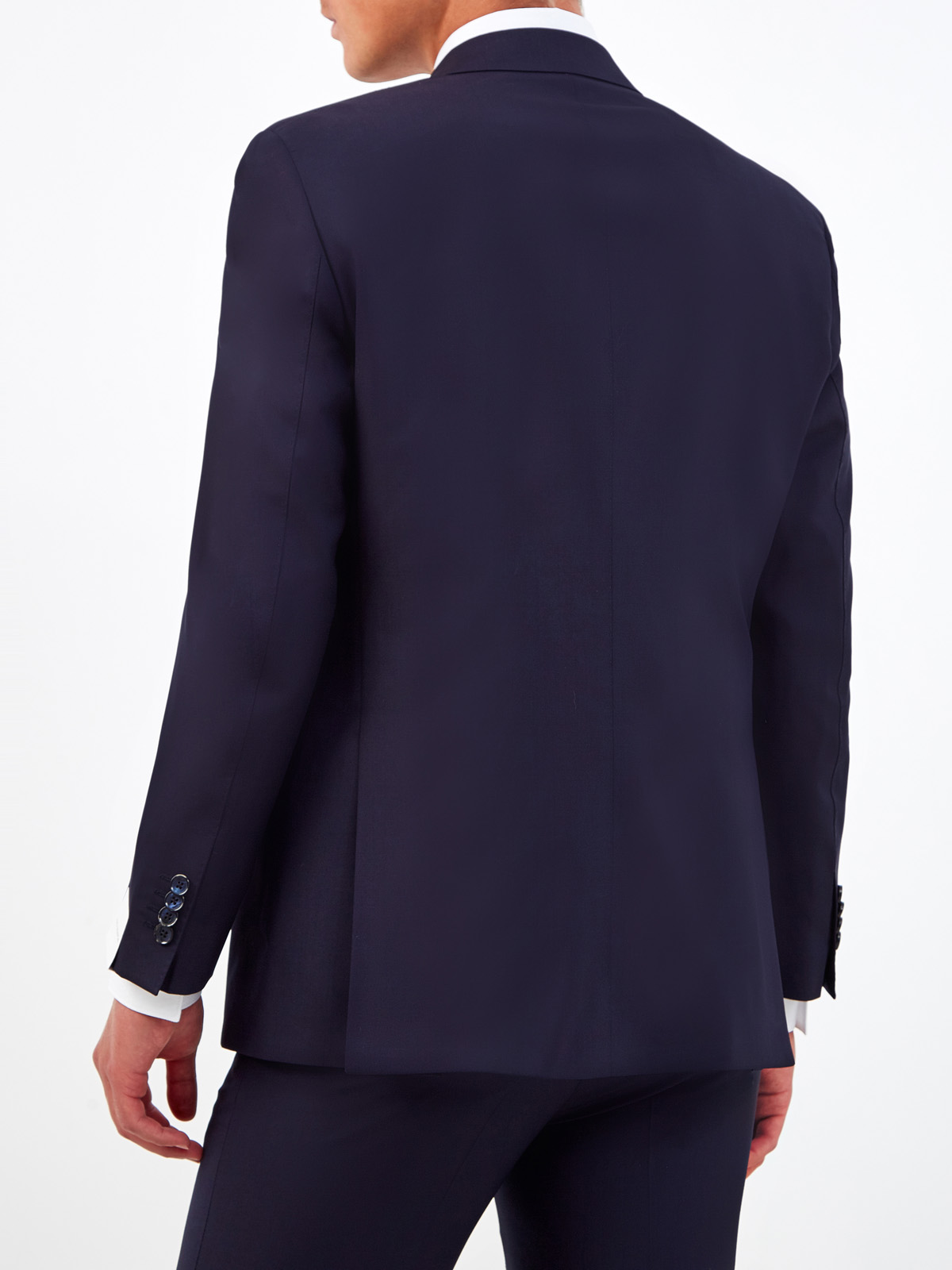 Костюмный пиджак из гибкой шерсти с фирменной деталью L.B.M. 1911, цвет синий, размер 52;54;56;58;60;62;52;54;56;58 - фото 4