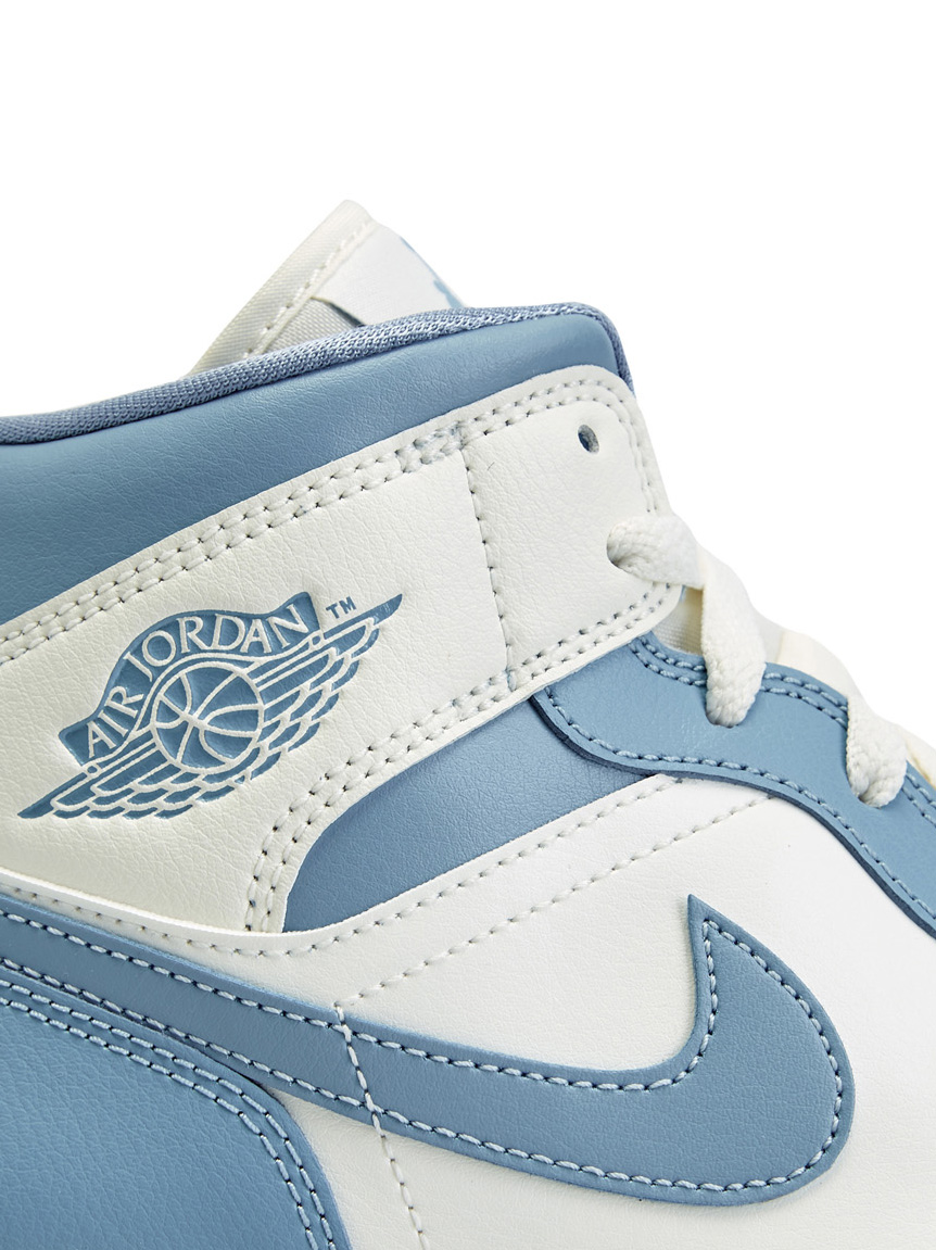 Кроссовки Jordan 1 Mid 'University Blue' (W) Голубой, фото 5