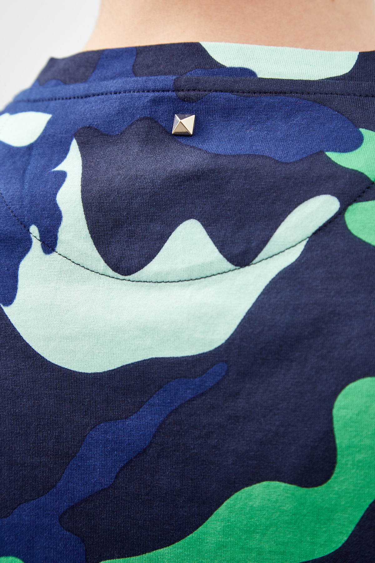 Хлопковая футболка с принтом ID Camouflage VALENTINO, цвет мульти, размер 56 - фото 3