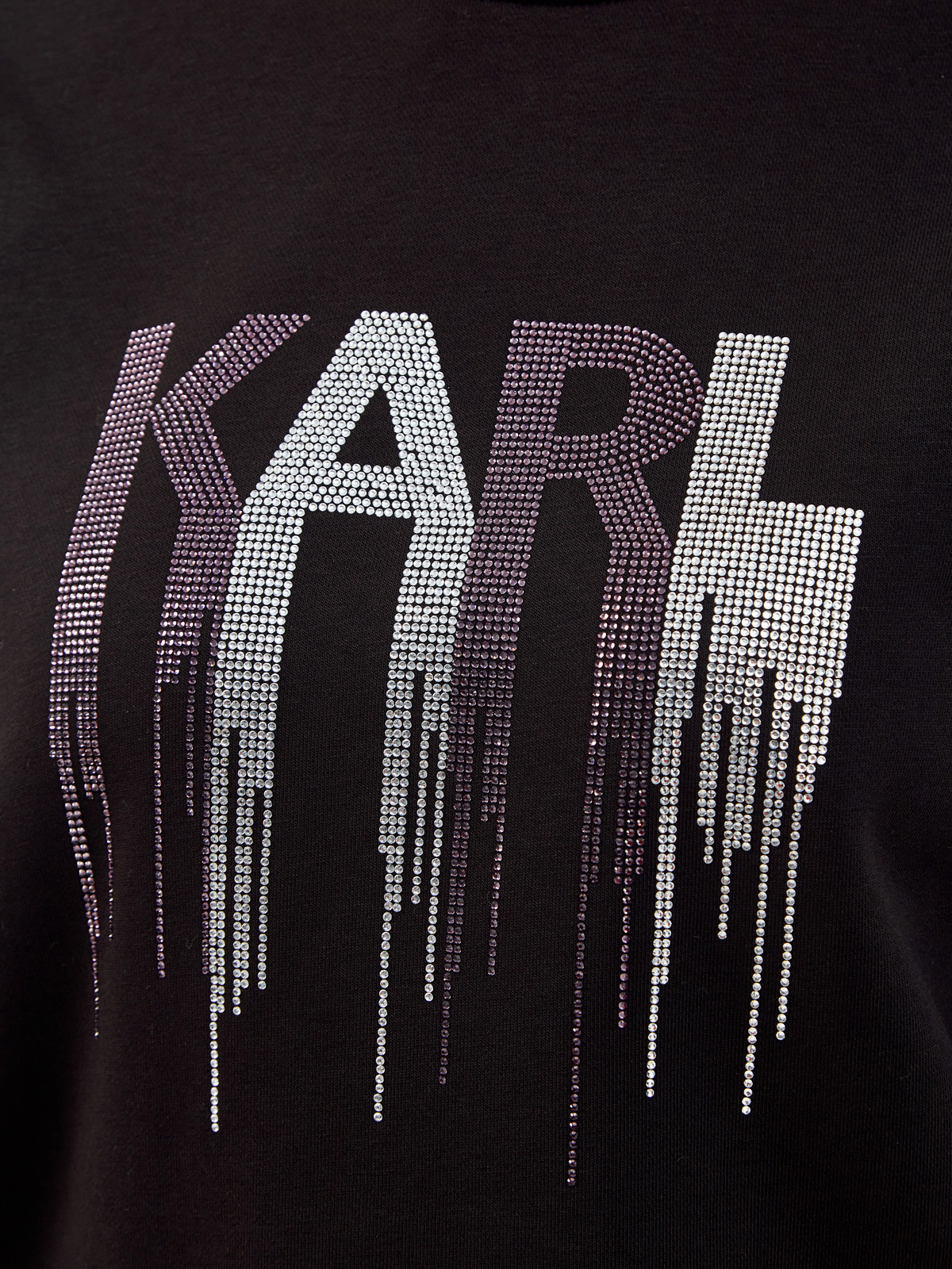 Свитшот с аппликацией K/Essential из блестящих стразов KARL LAGERFELD, цвет черный, размер S;M;L Свитшот с аппликацией K/Essential из блестящих стразов - фото 5